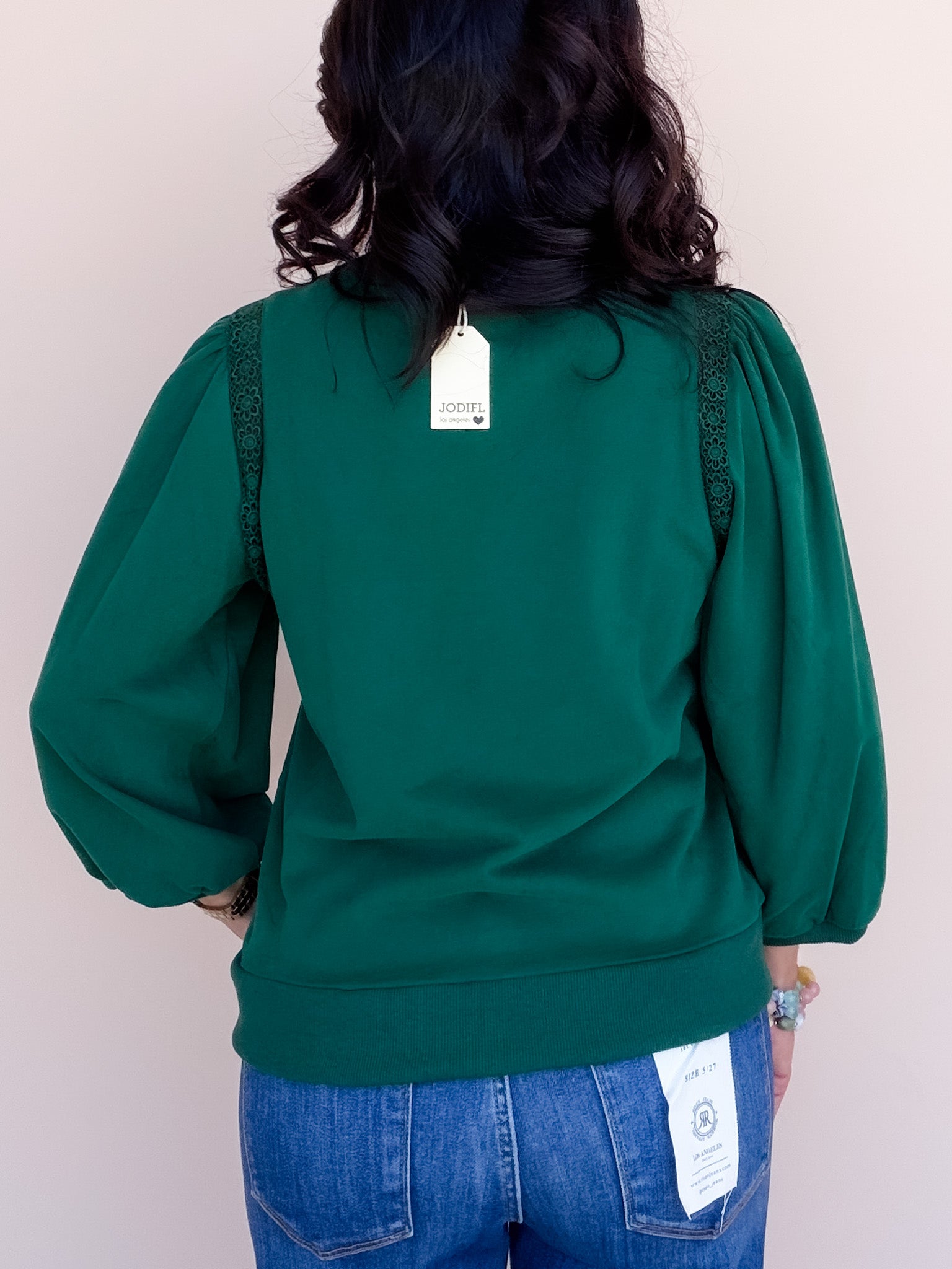Laced With Love Top | Hunter Green