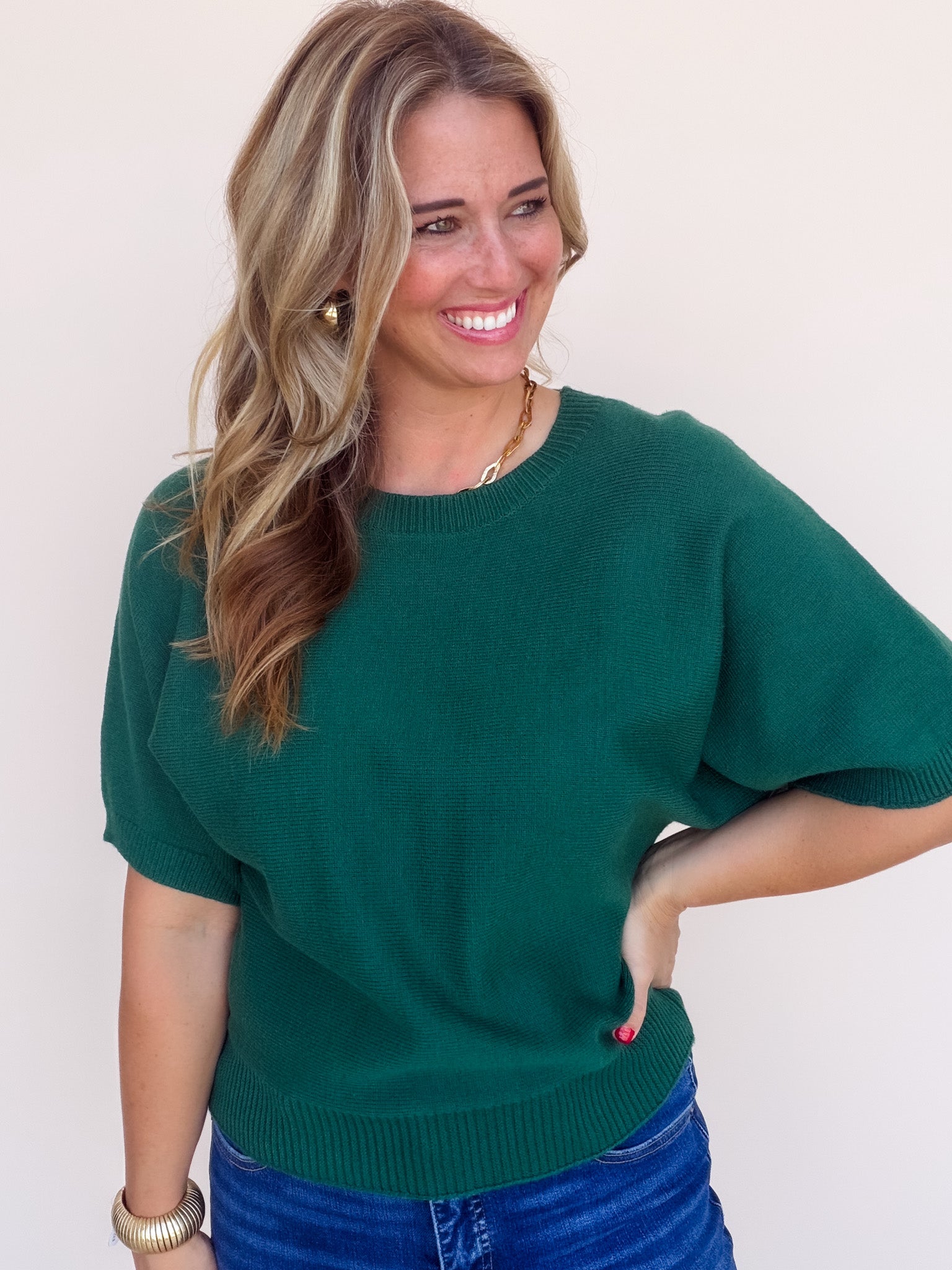 Landry Knit Top | Forest