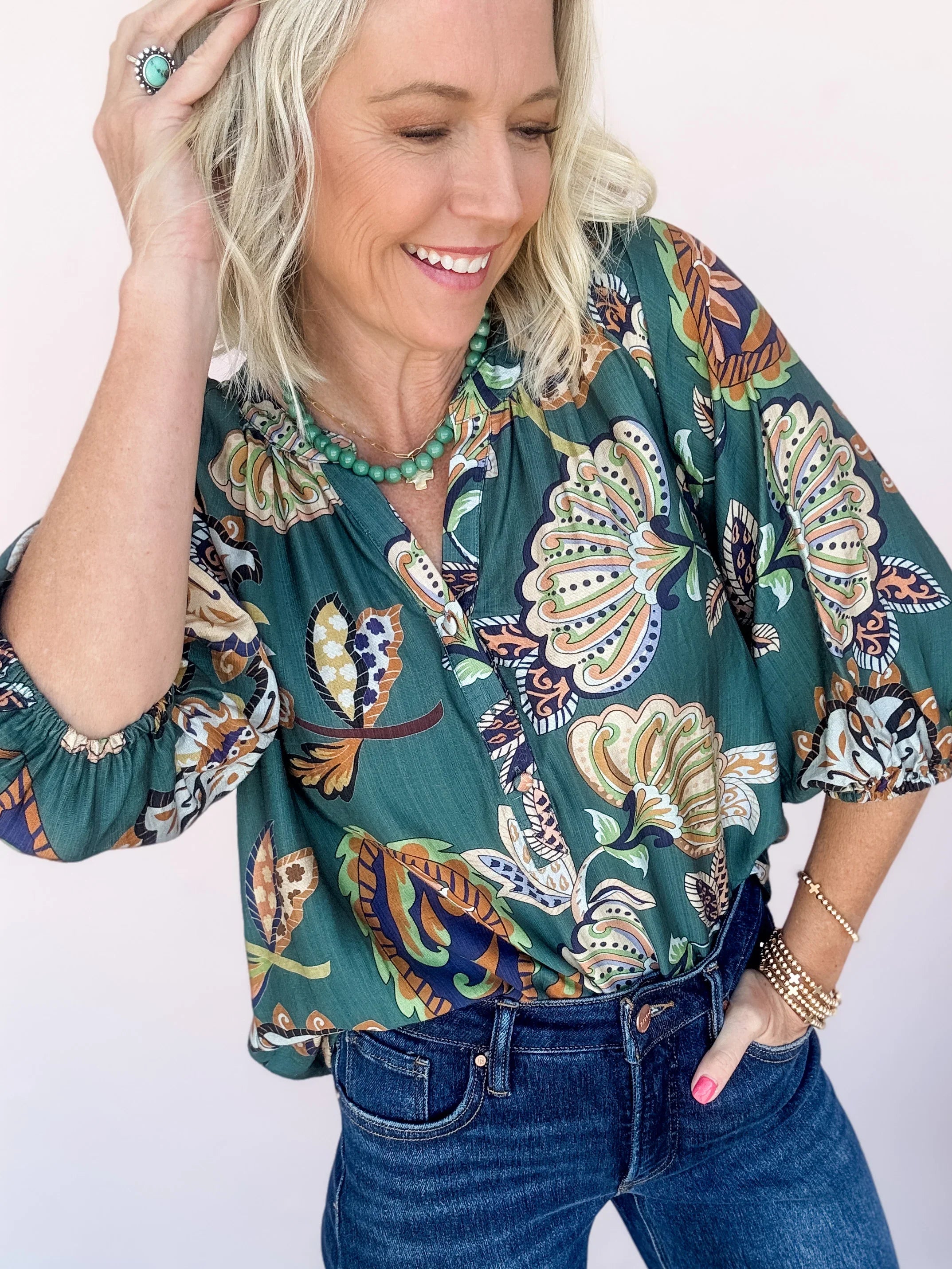 Easy Bloom Printed Top
