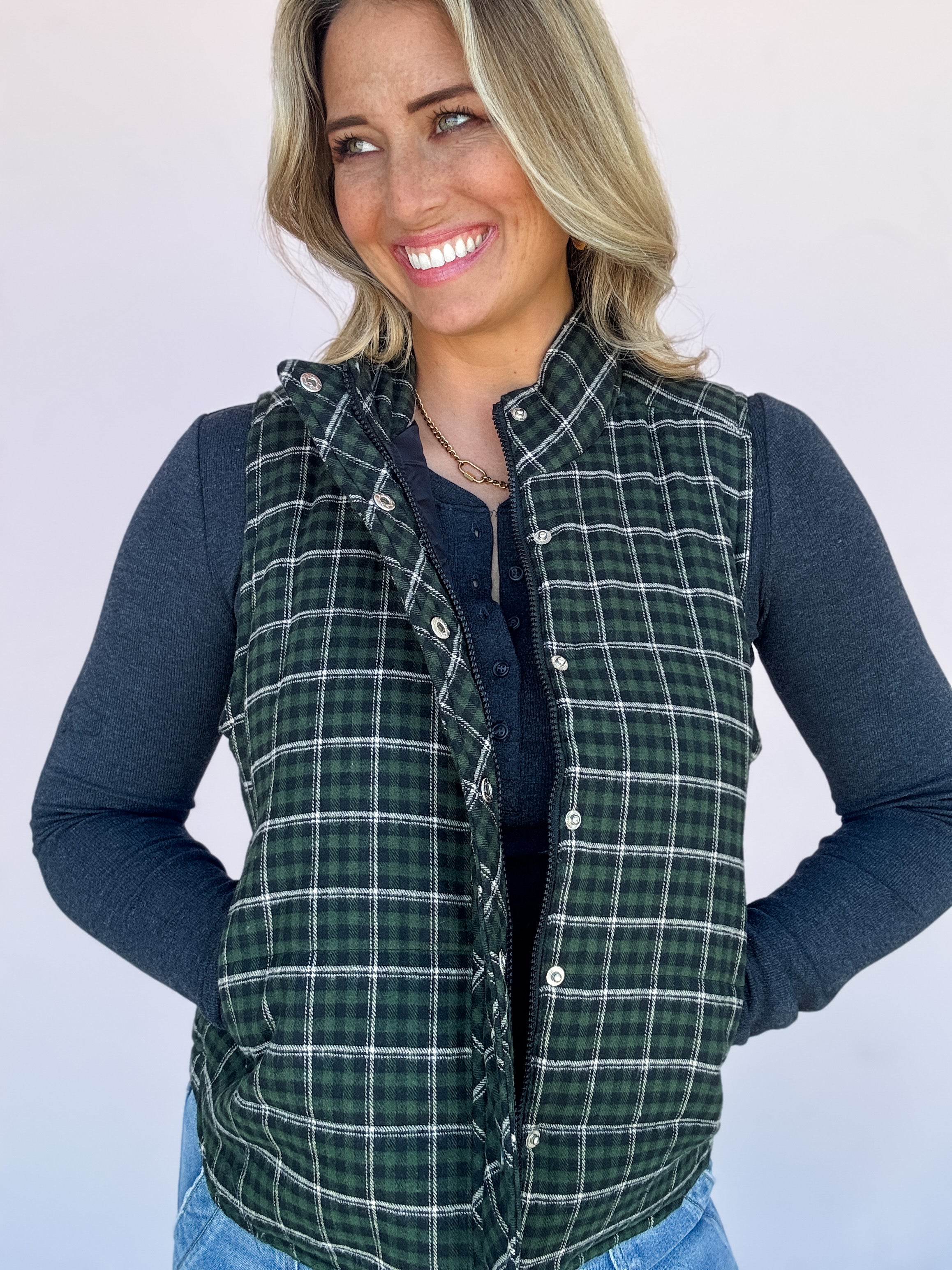 Wander Well Plaid Vest
