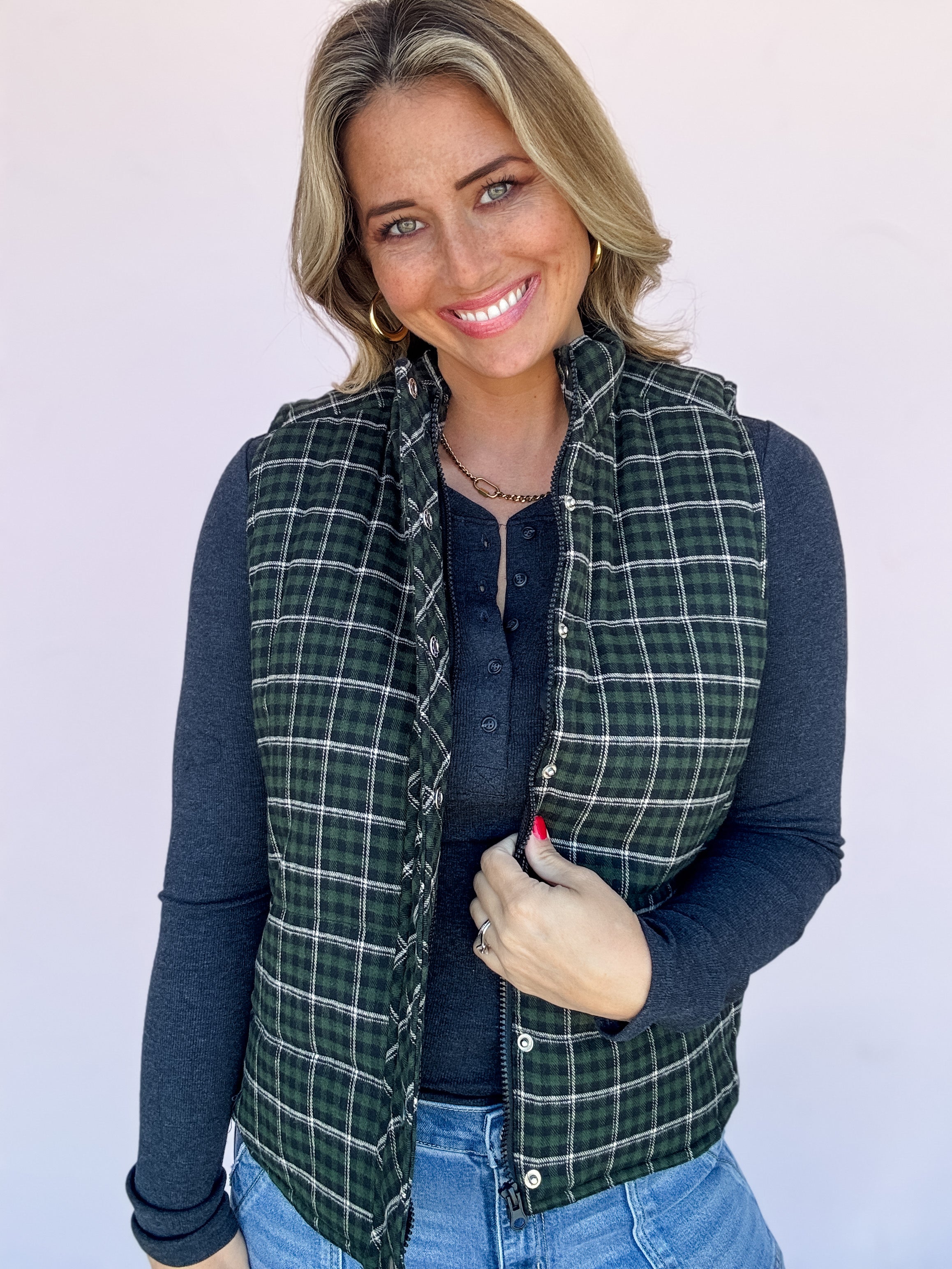 Wander Well Plaid Vest