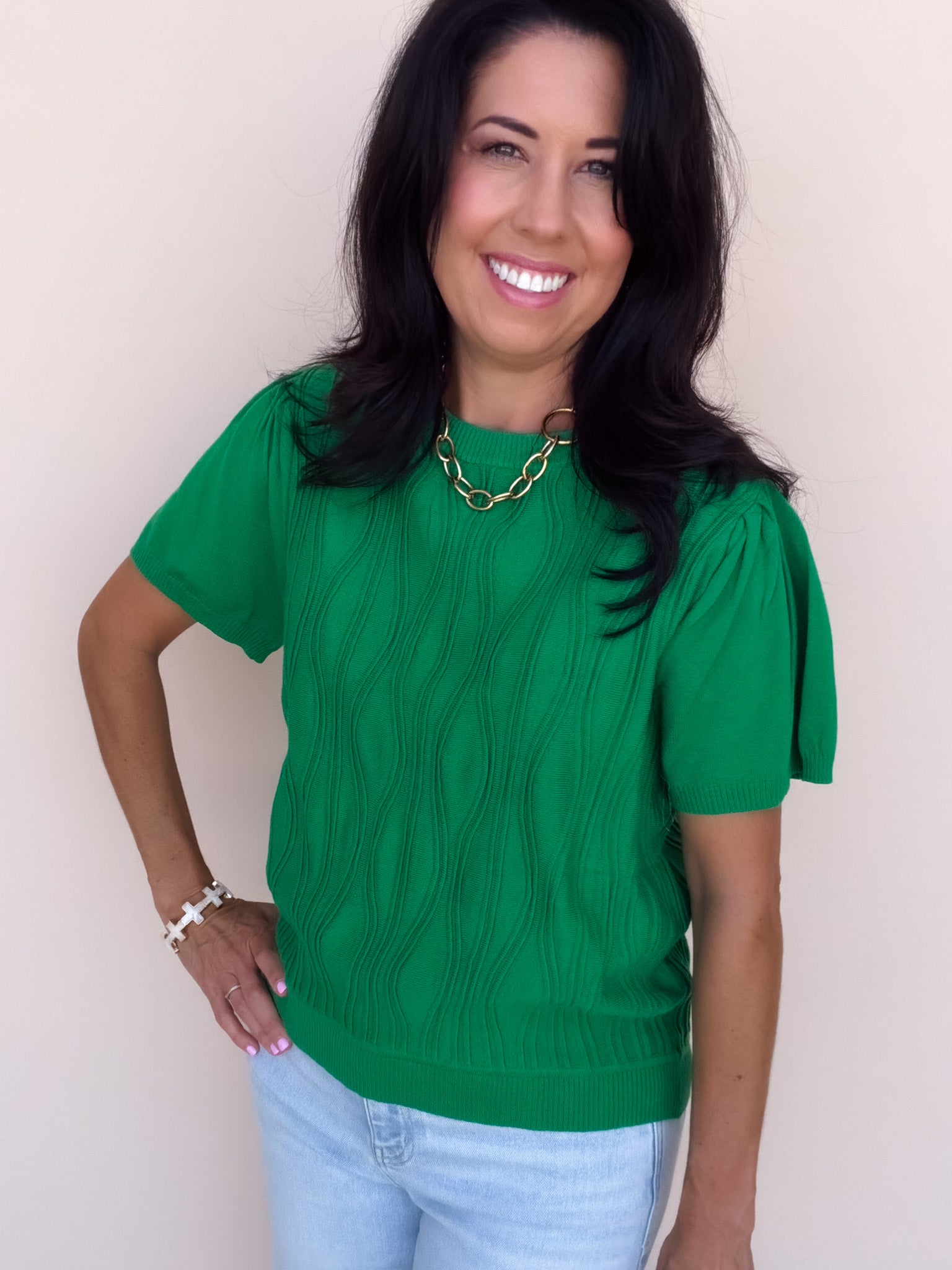 Emerald Wave Sweater