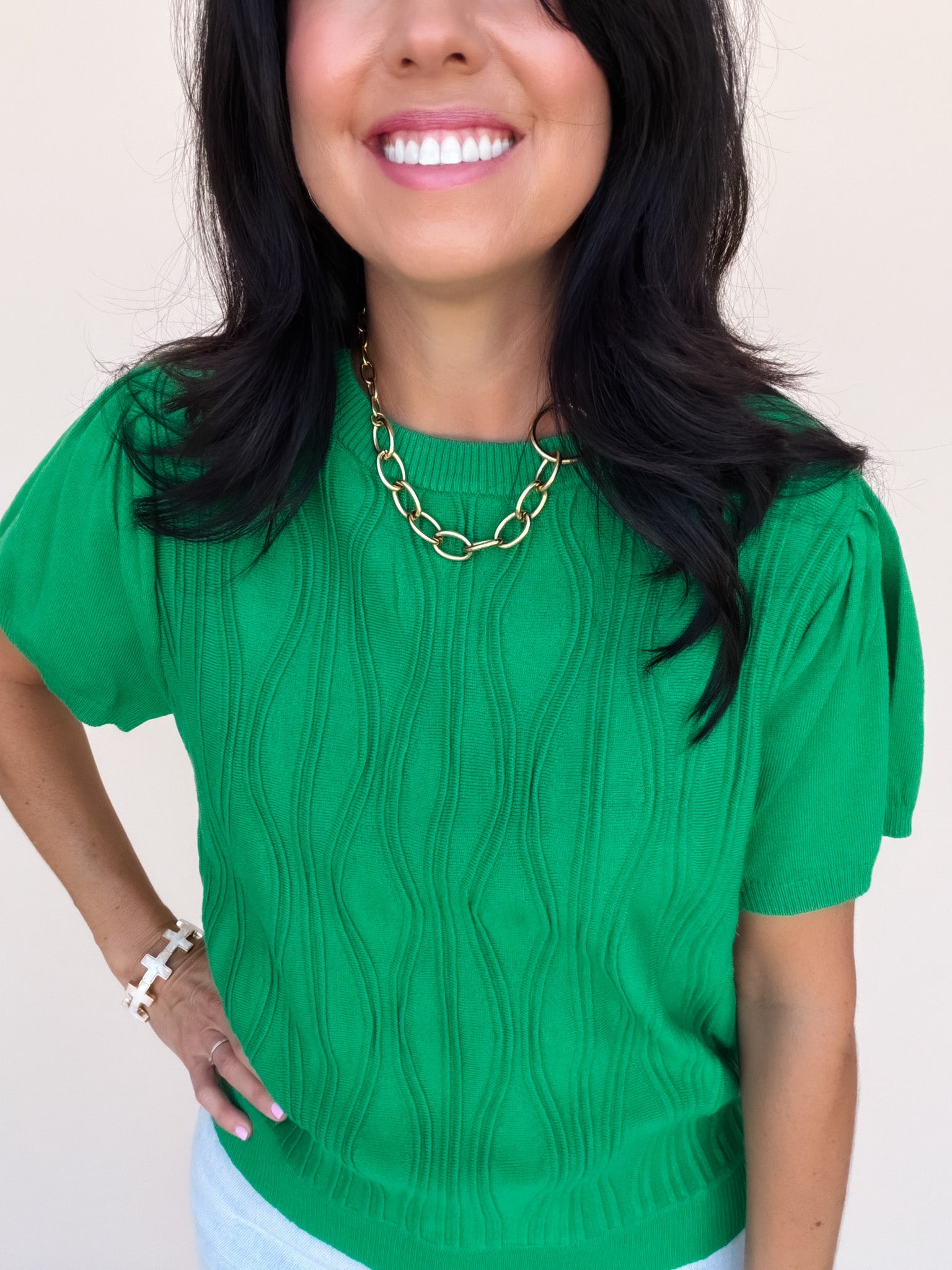 Emerald Wave Sweater