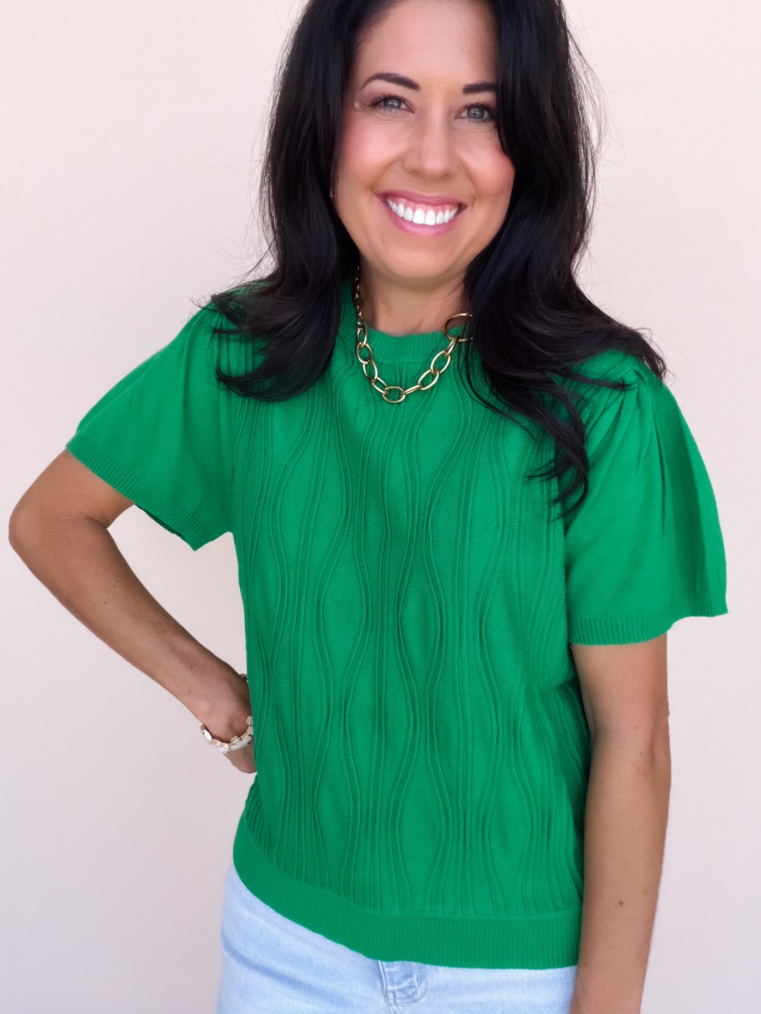 Emerald Wave Sweater