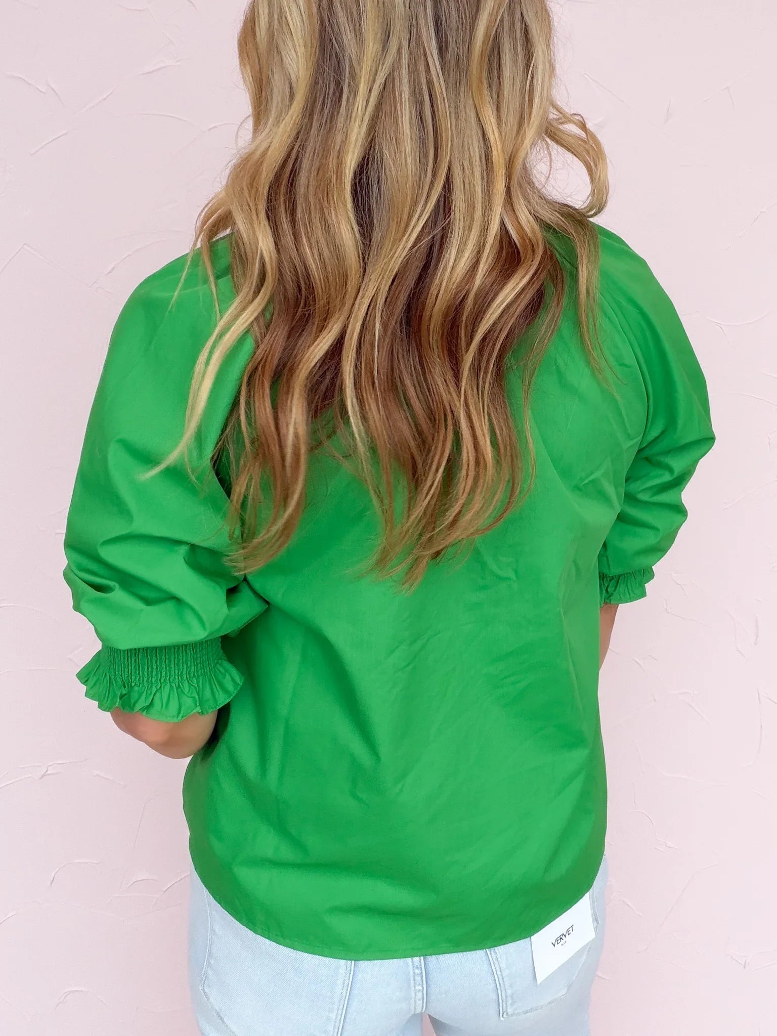 Meadow Mint Embroidered Top
