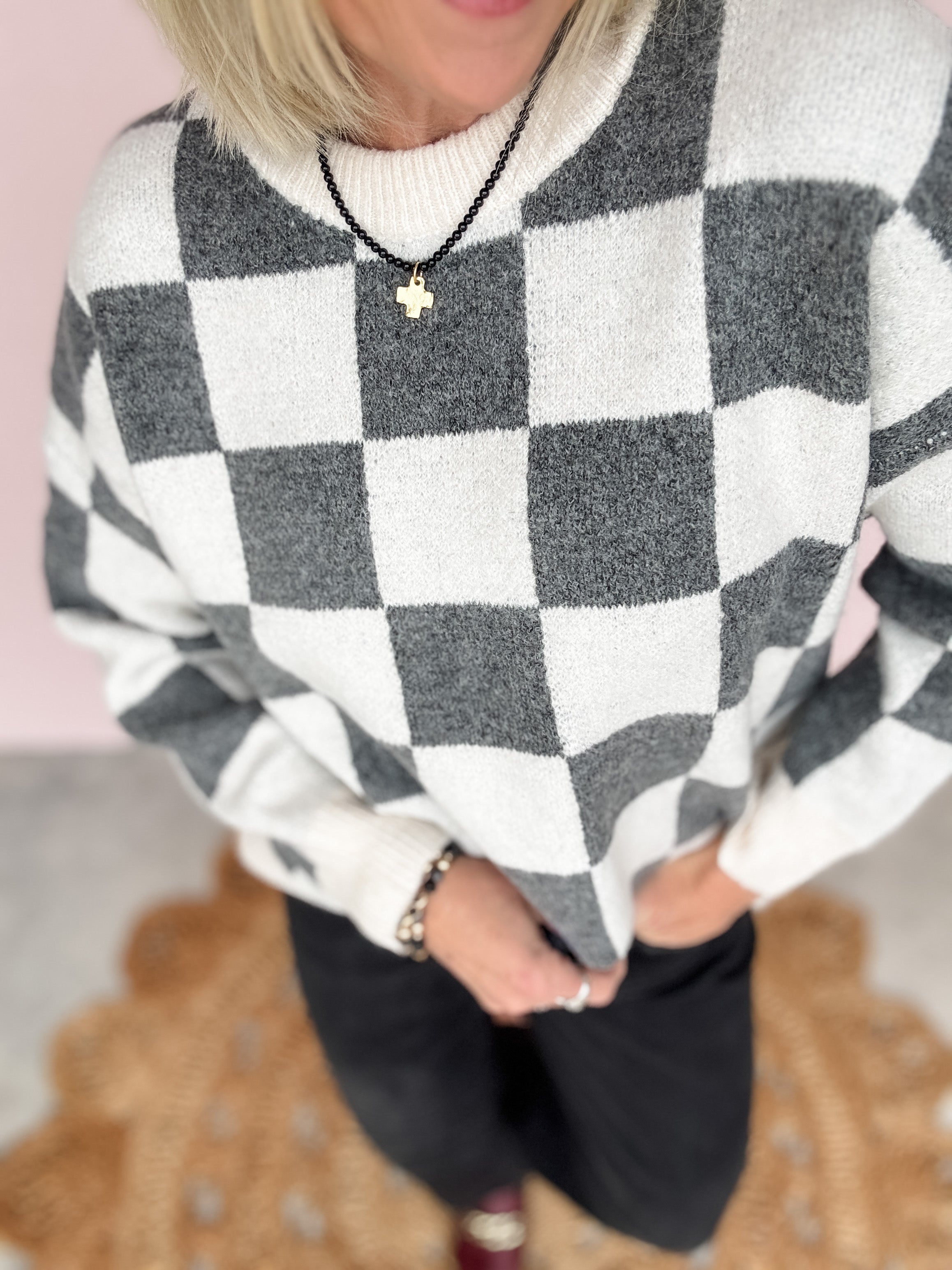 Ella Check Sweater