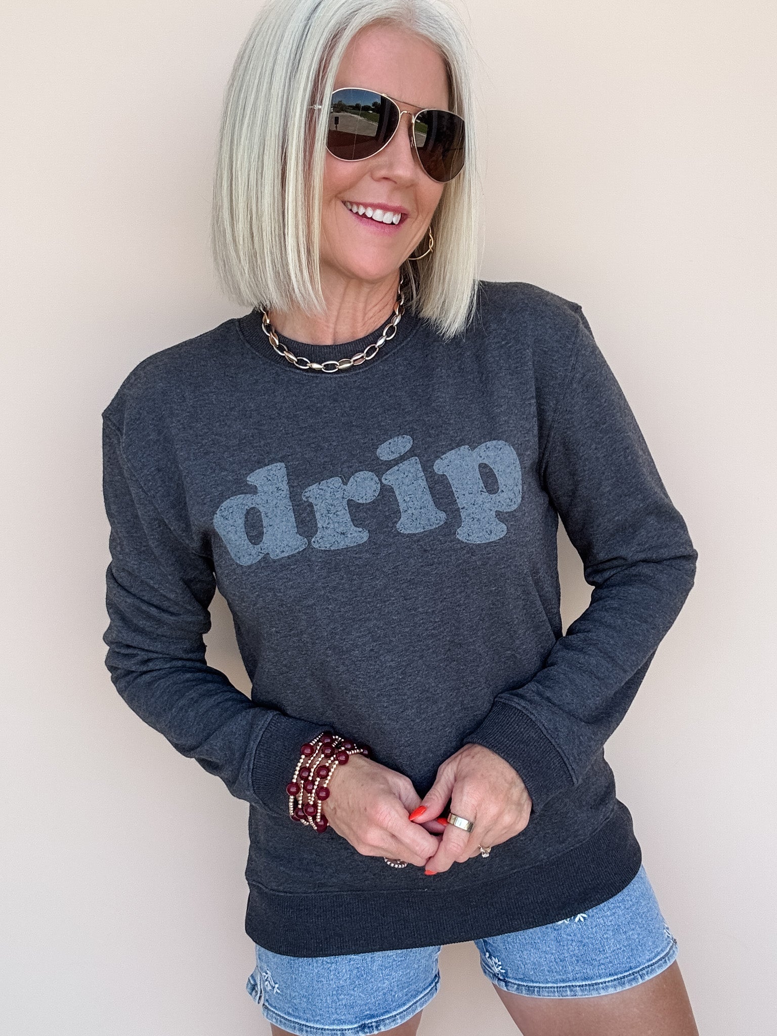 Gray DRIP Pullover