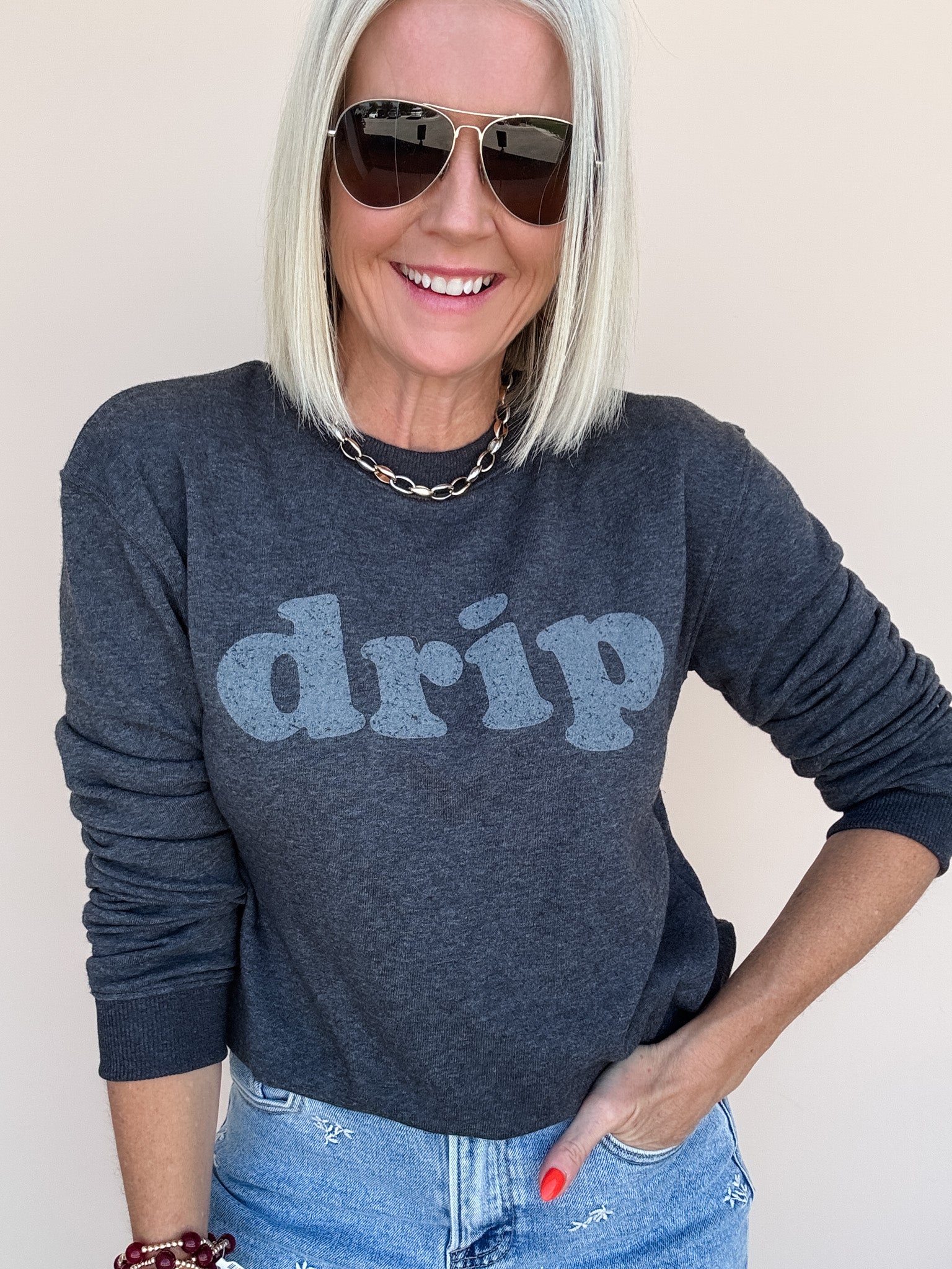 Gray DRIP Pullover