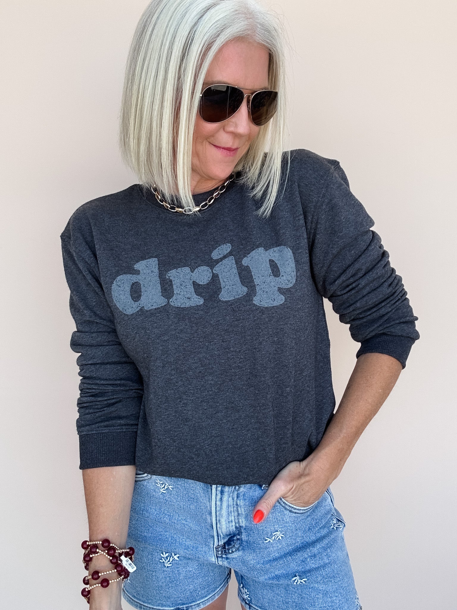 Gray DRIP Pullover