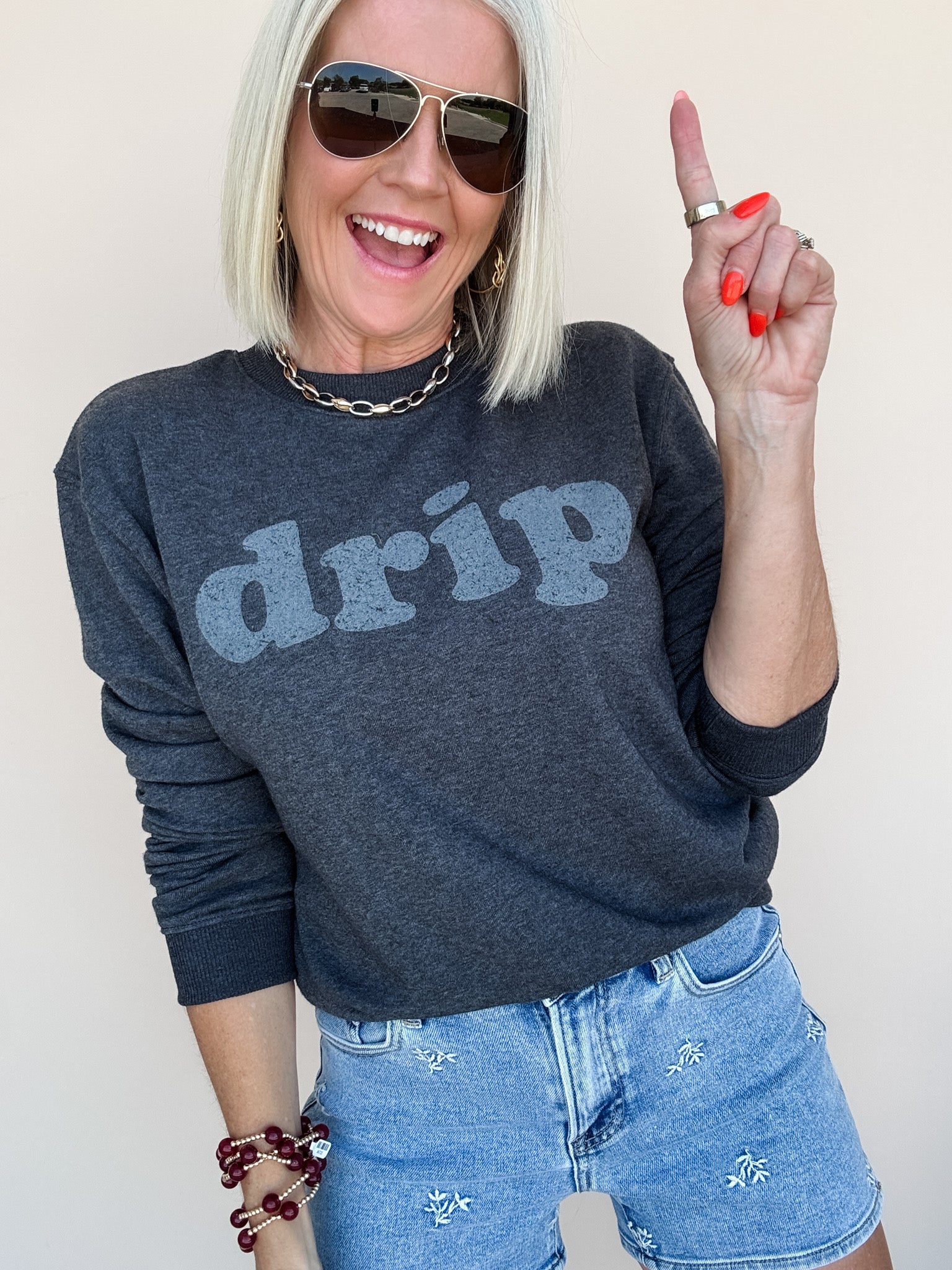 Gray DRIP Pullover