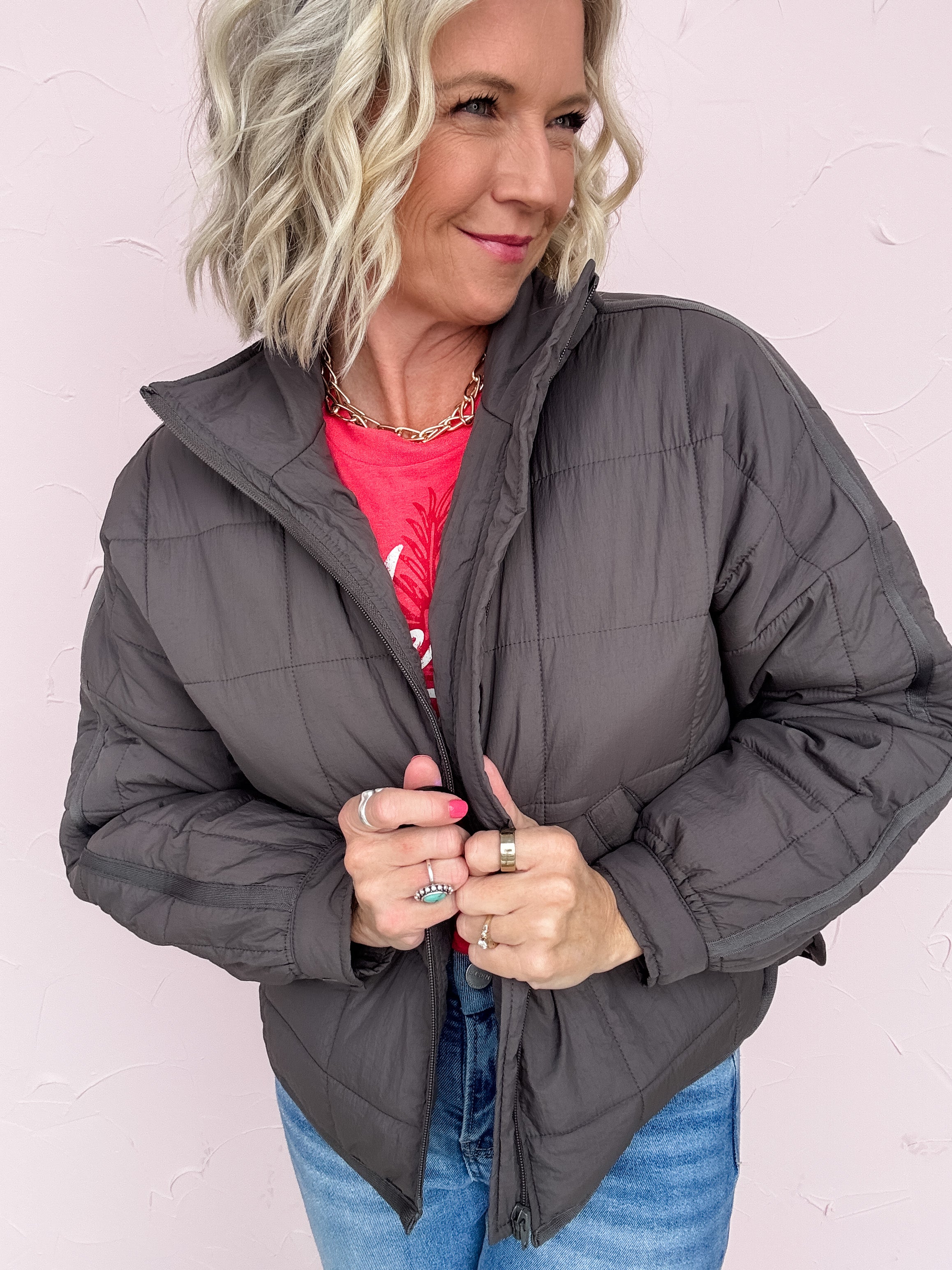 Northbound Quilted Cropped Jacket
