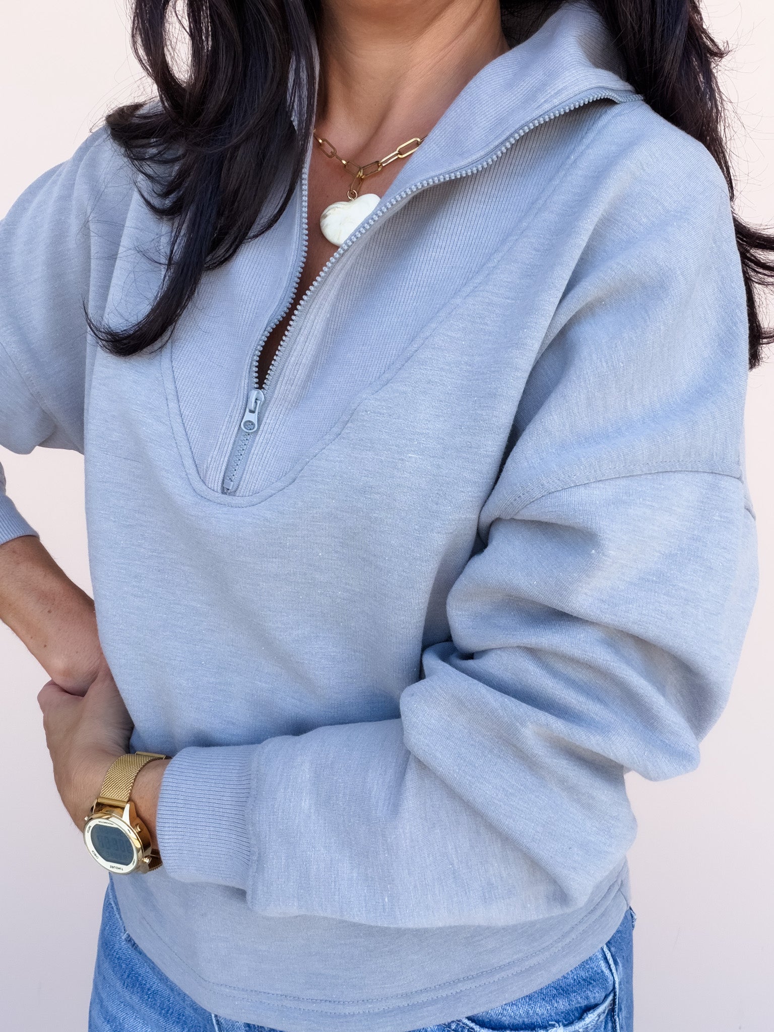 Zip Around Pullover