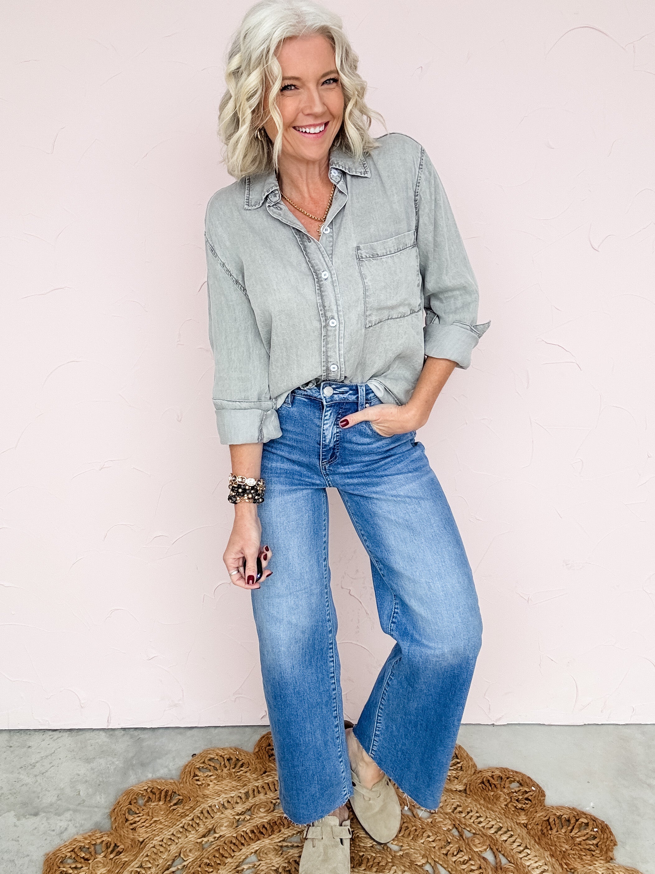 Iron Mist Button Down