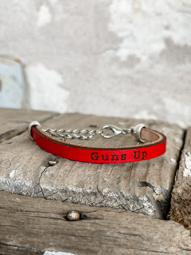 Guns Up Leather Bracelet - Vintage Soul