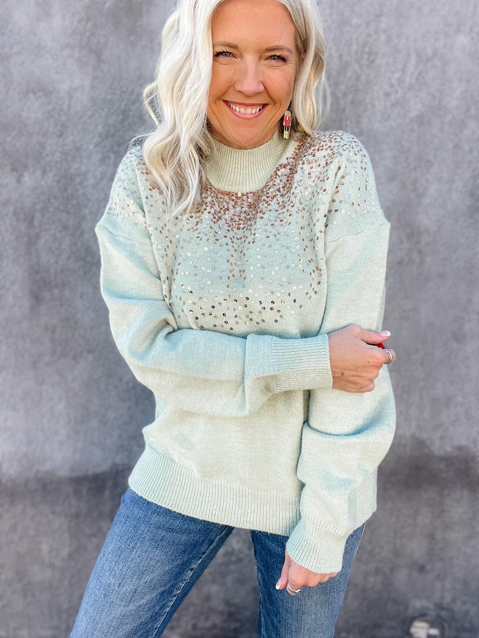 Gold Dust Sequin Sweater