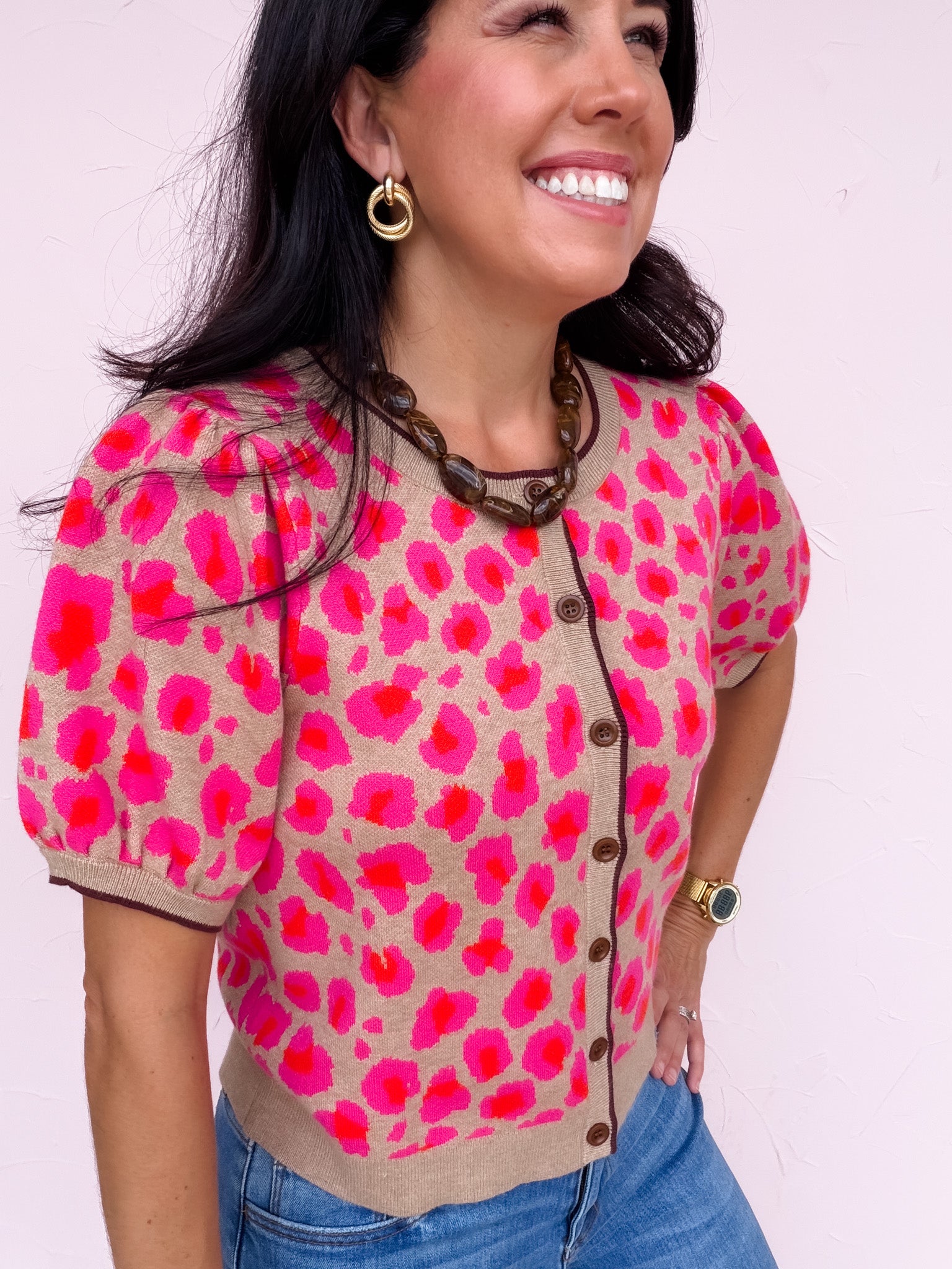 Wild Side Cardigan | Fuchsia
