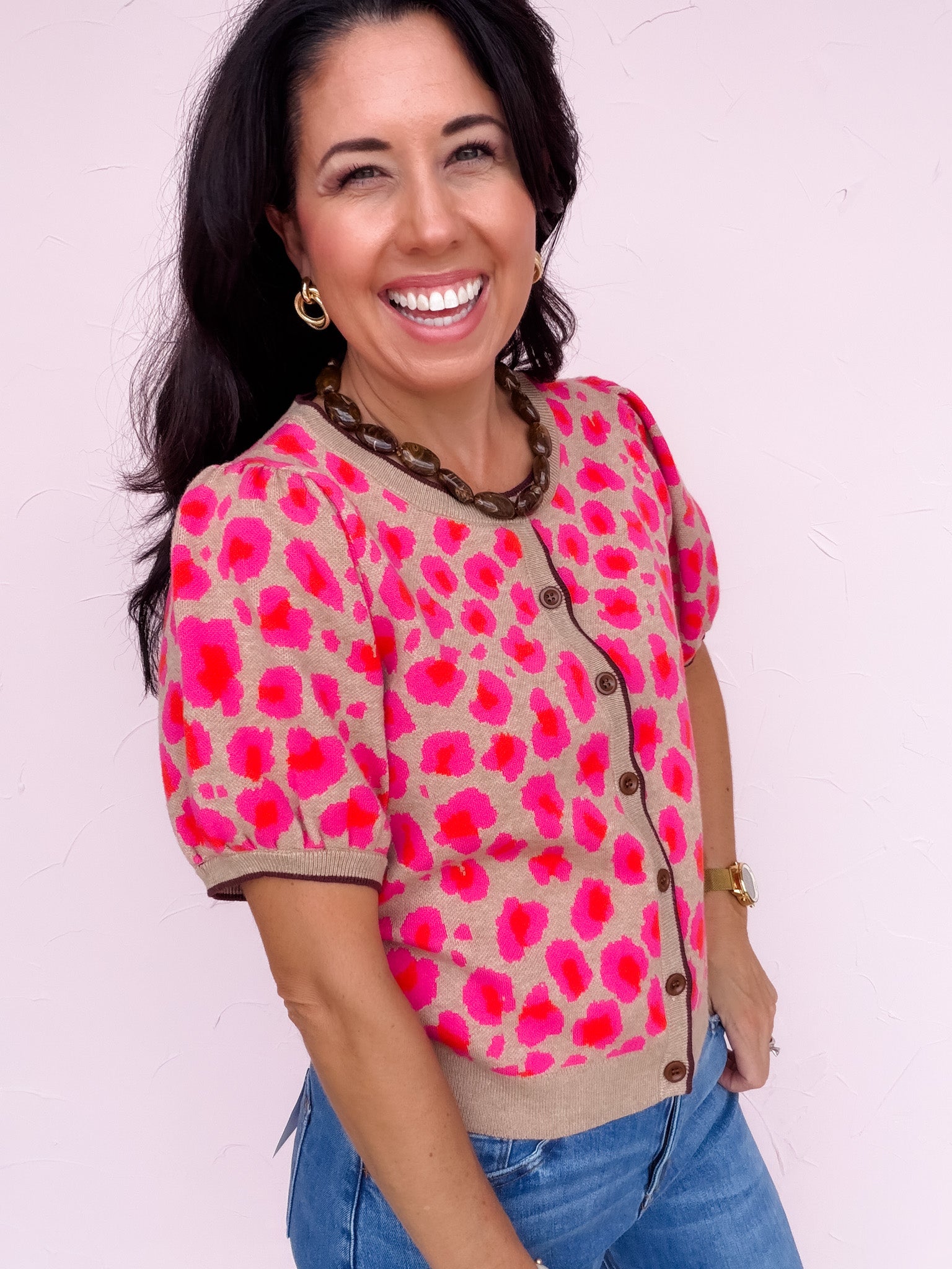 Wild Side Cardigan | Fuchsia