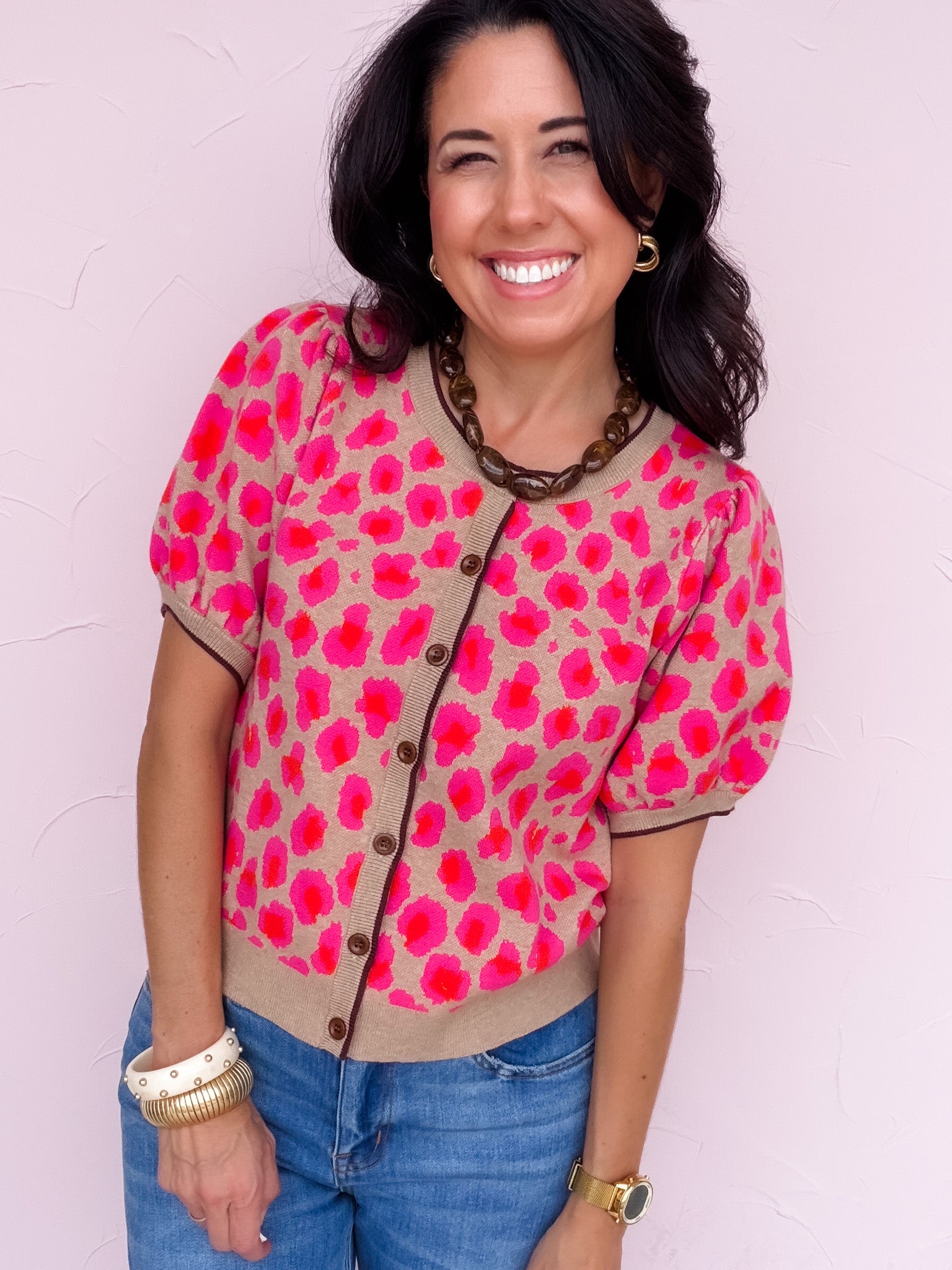 Wild Side Cardigan | Fuchsia