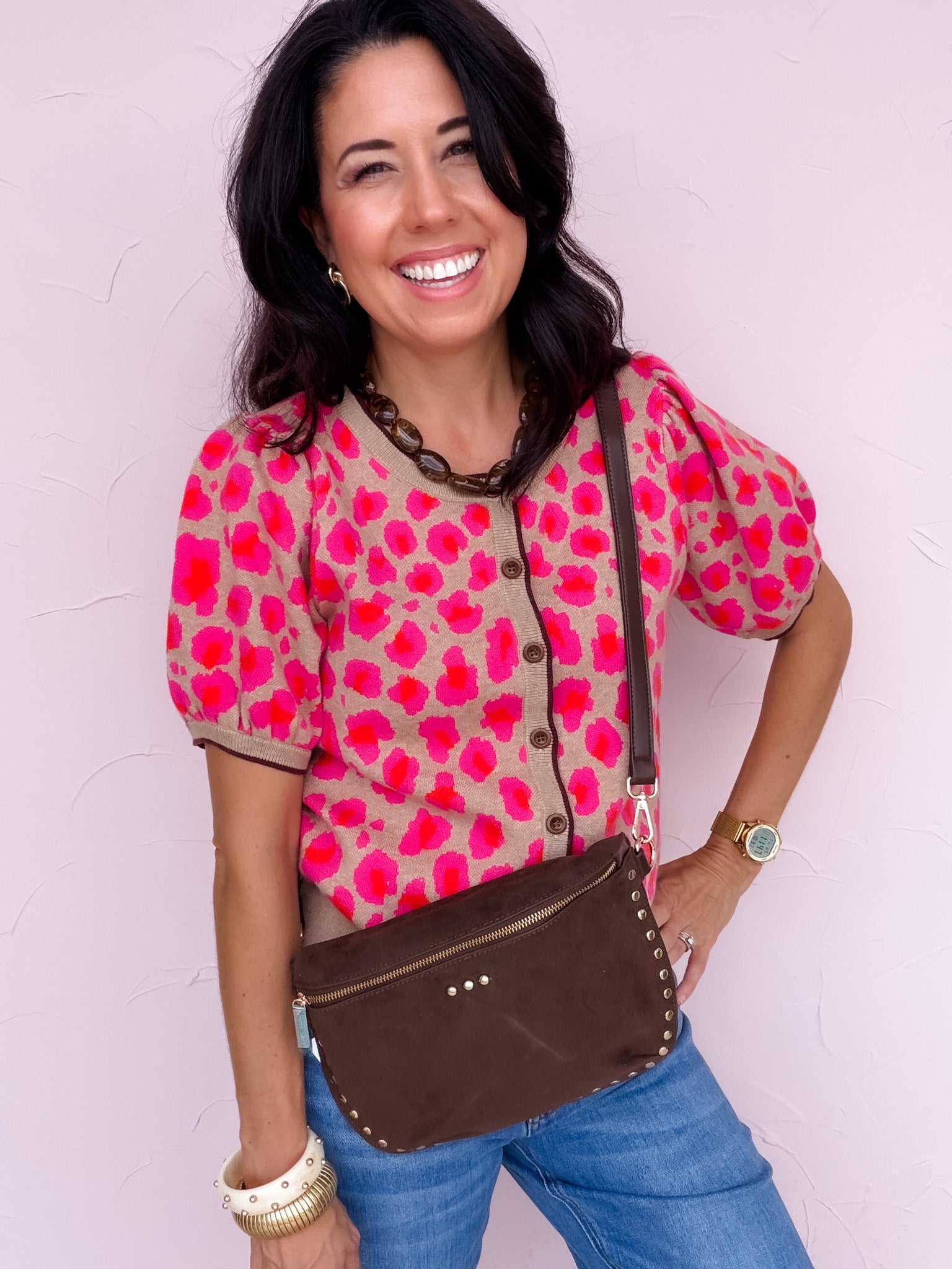 Wild Side Cardigan | Fuchsia