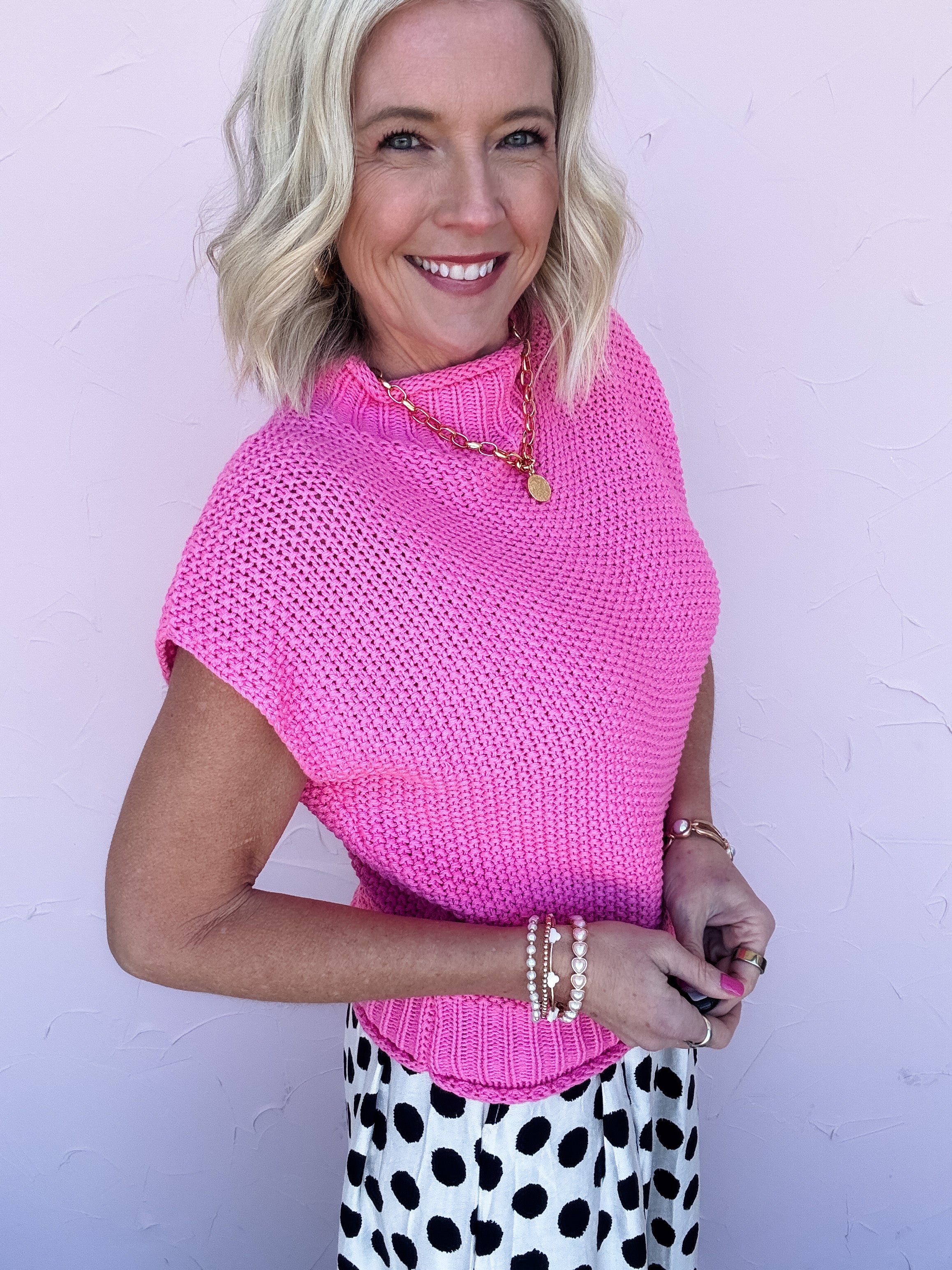 Bubble Gum Knit Top