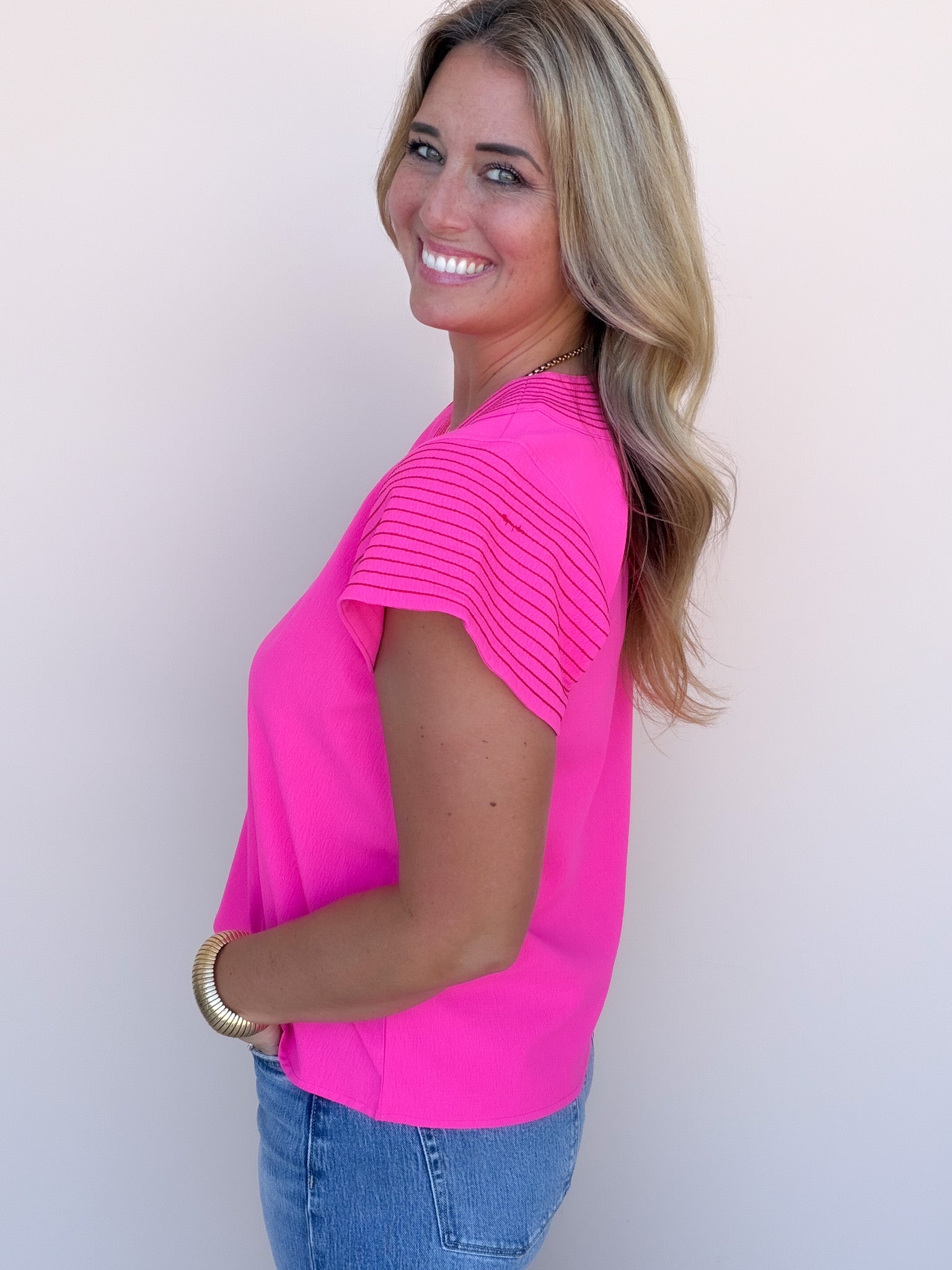 Clear Choice Top | Hot Pink