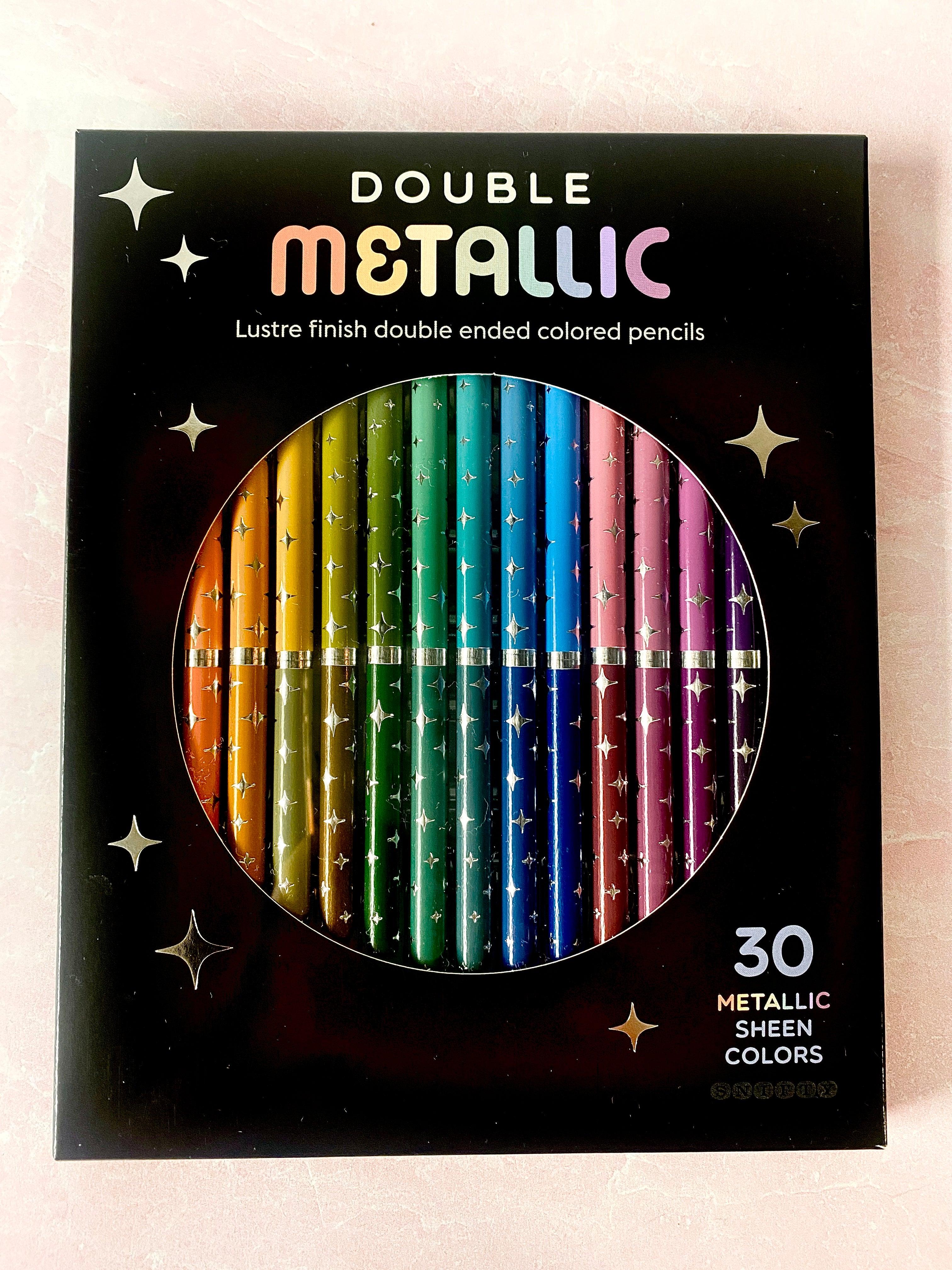 Double Metallic Colored Pencil Set