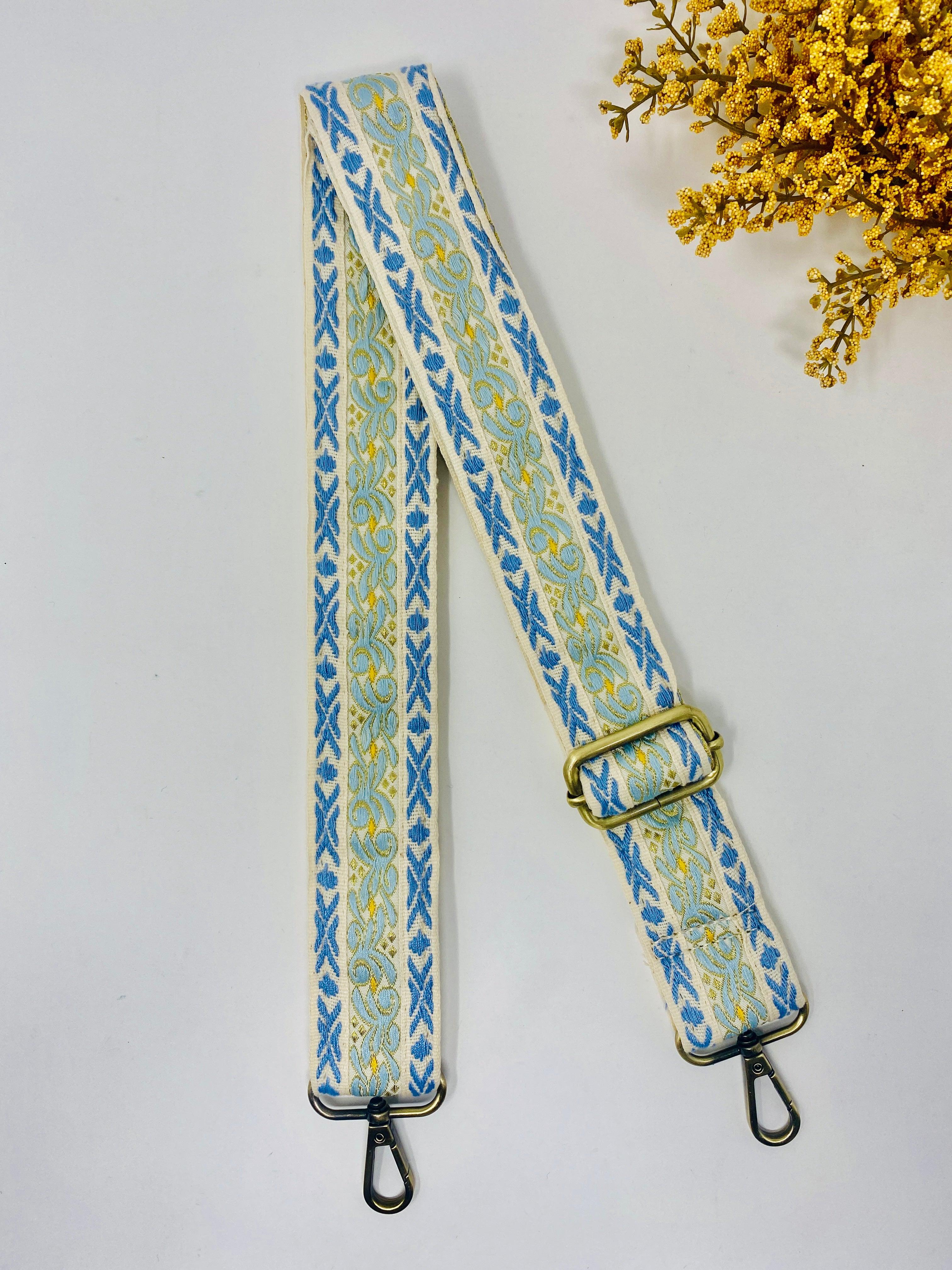Don't Be Blue Embroidered Guitar Strap