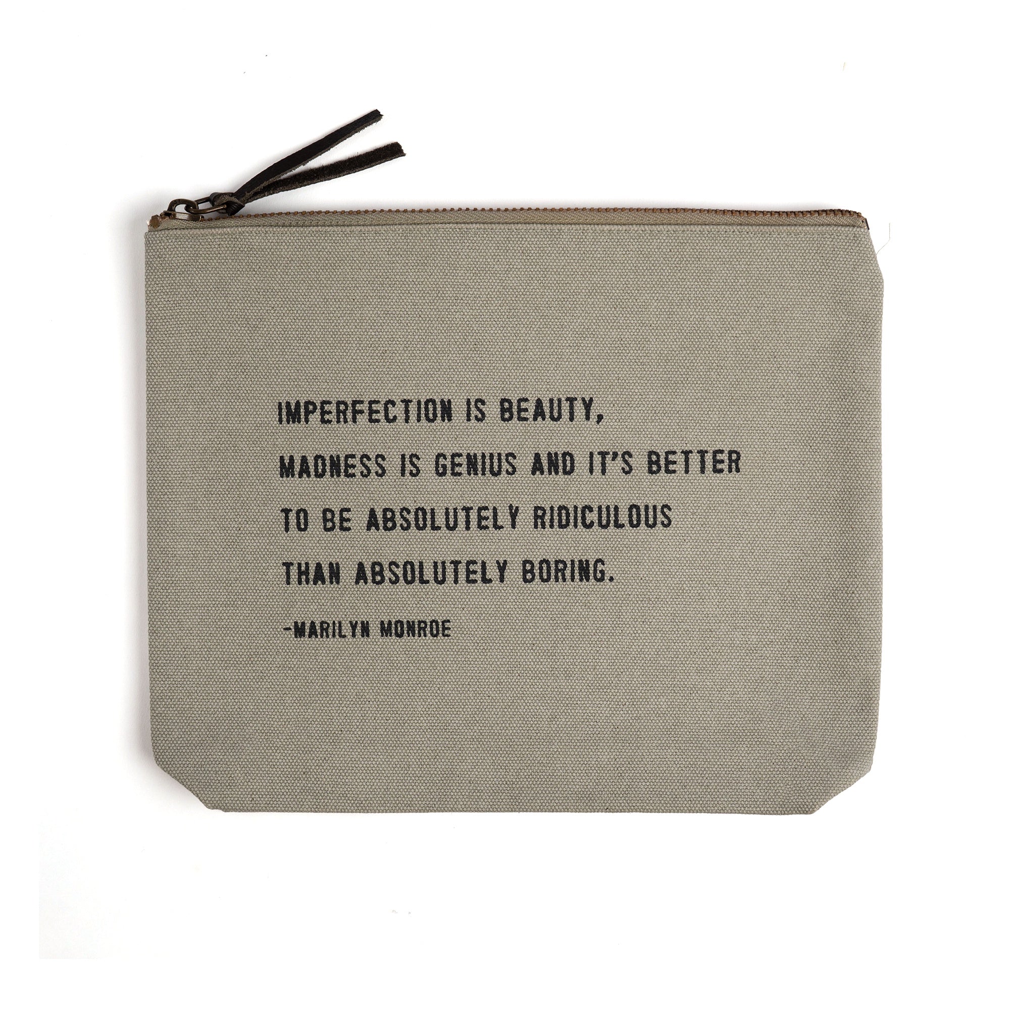 Imperfection Is Beauty (Marilyn Monroe) Canvas Zip Bag