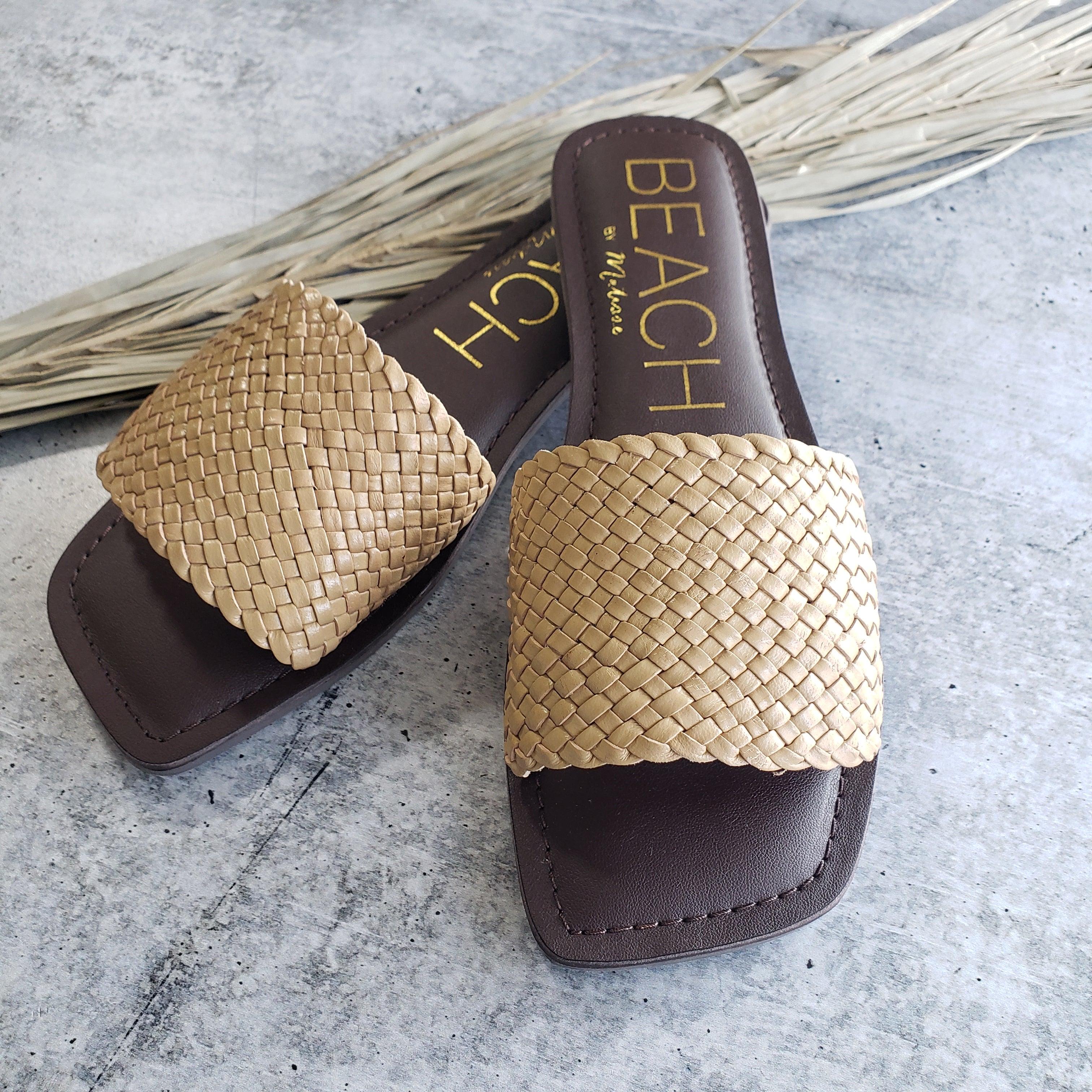 Women's on sale woven slides