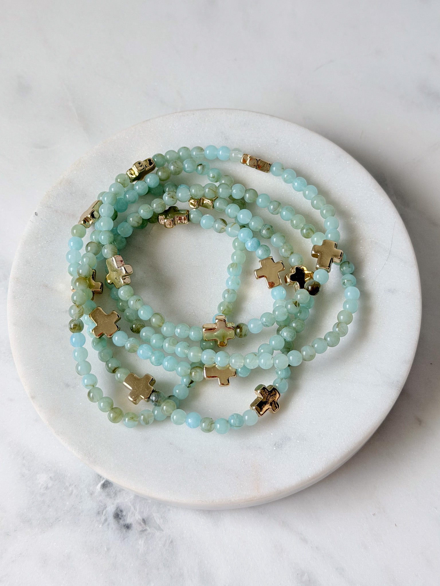 Mint Tide Cross Stack