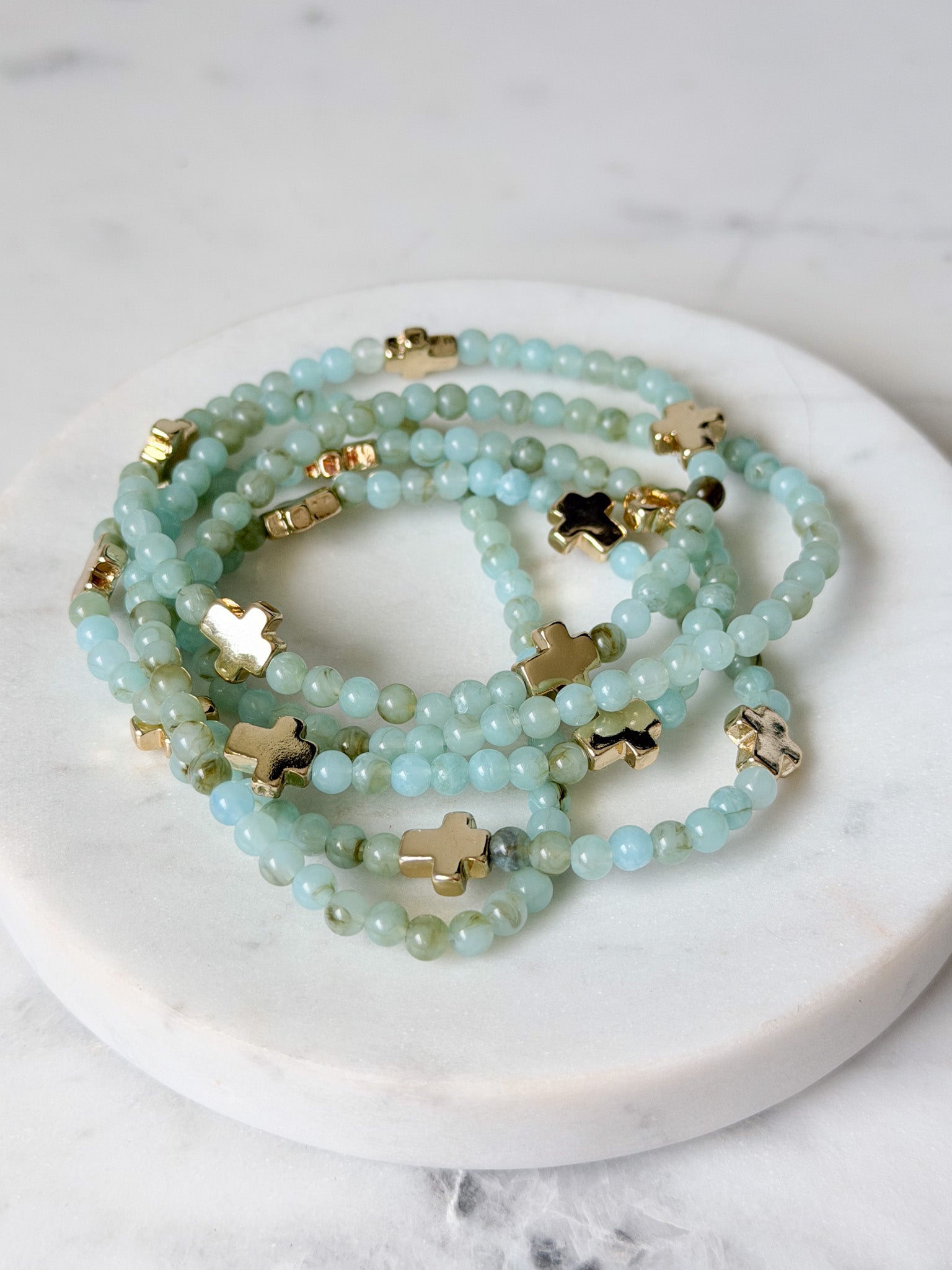 Mint Tide Cross Stack