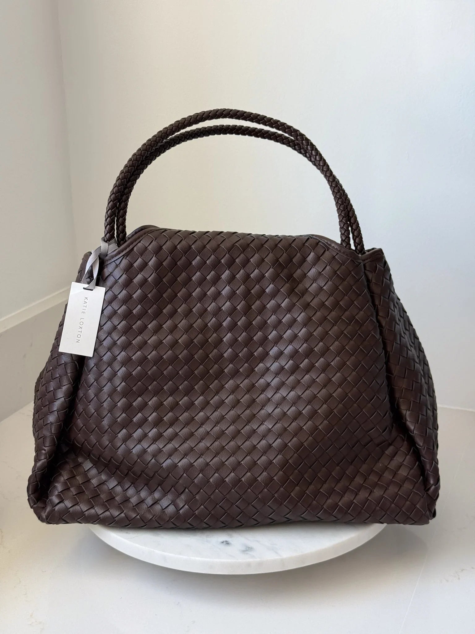 Nova Hand Woven Large Shoulder Bag | Chocolate