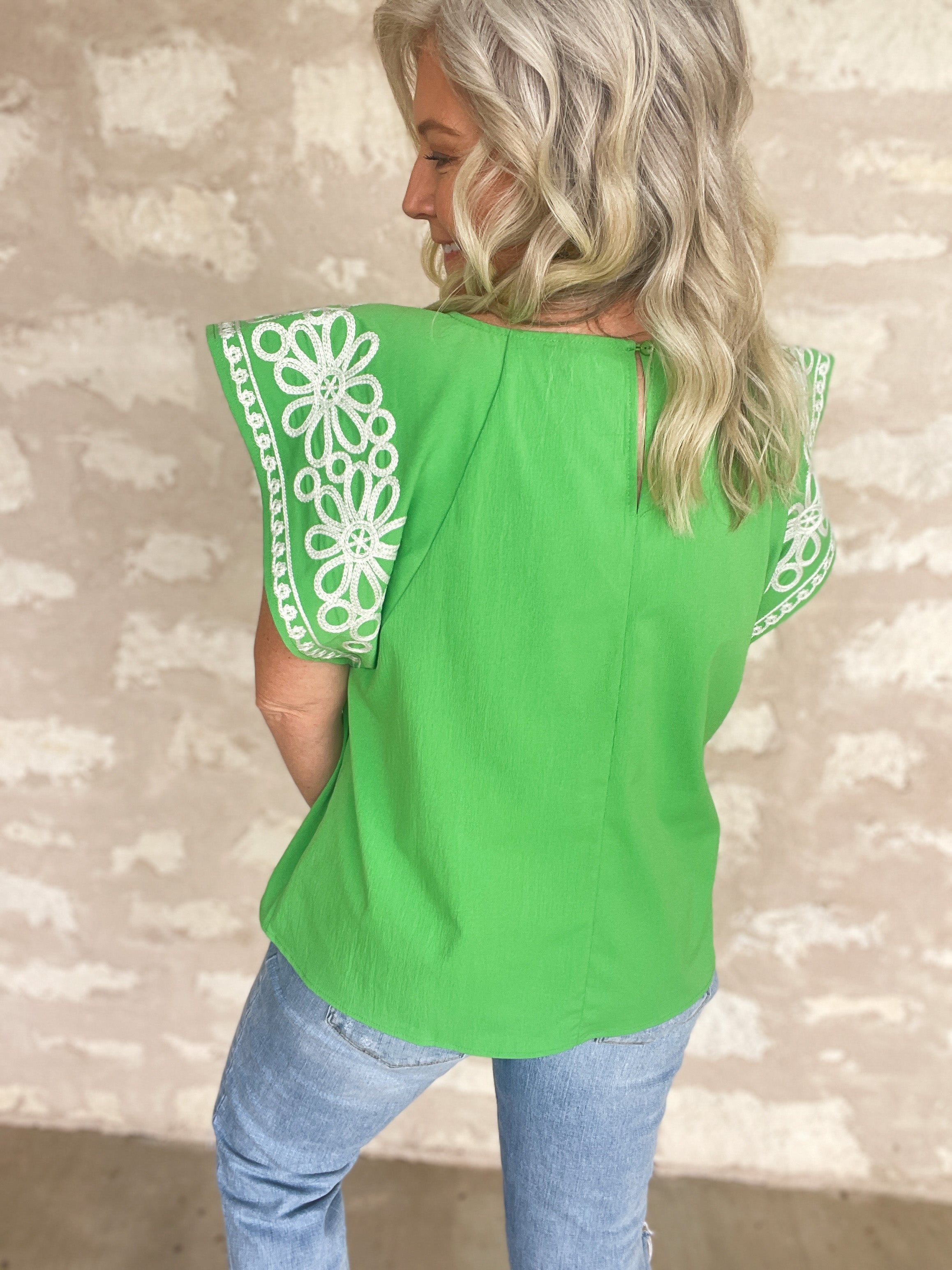 Tia Embroidered Top