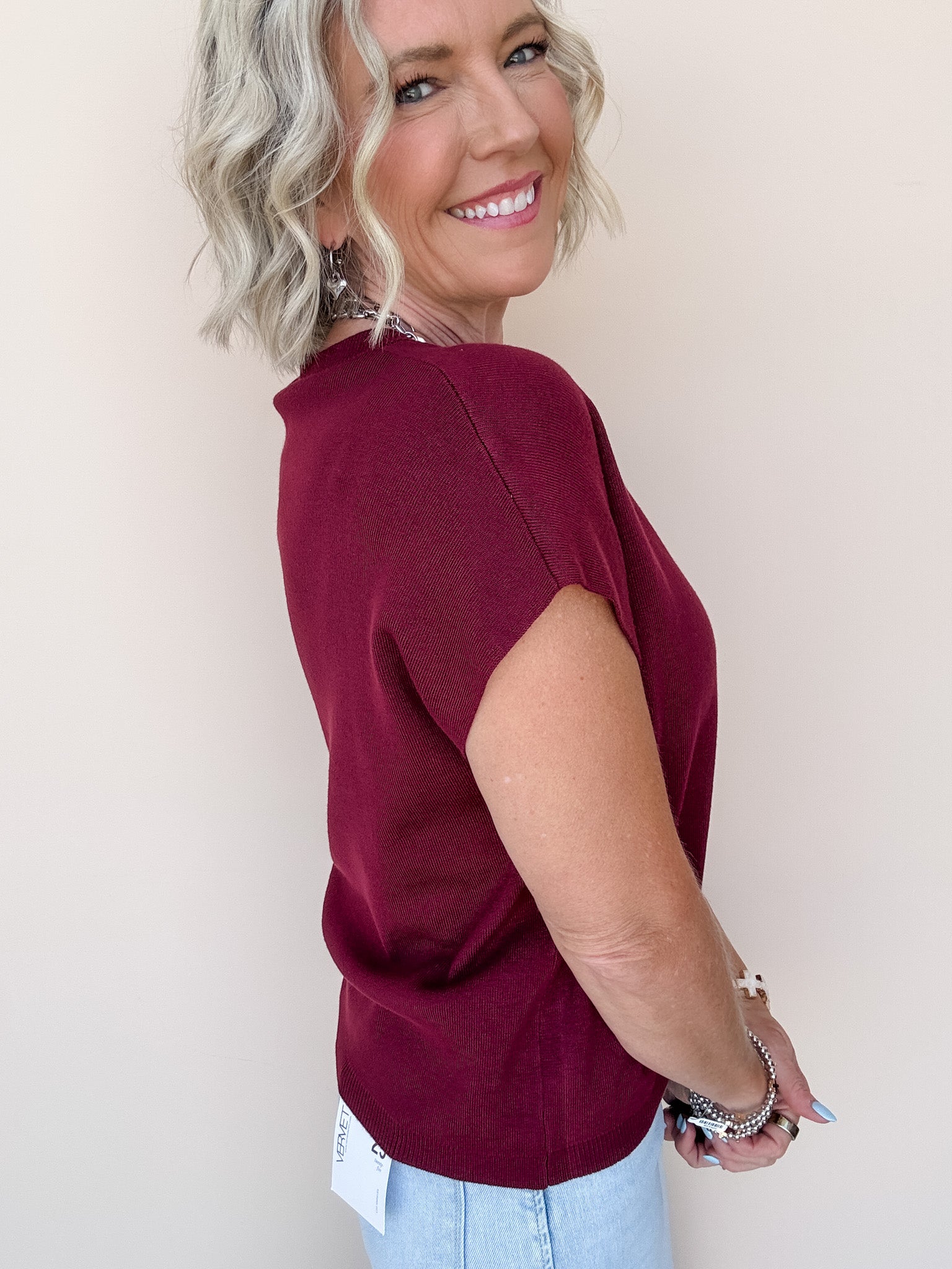 Elevated Elegance Top | Red Brown