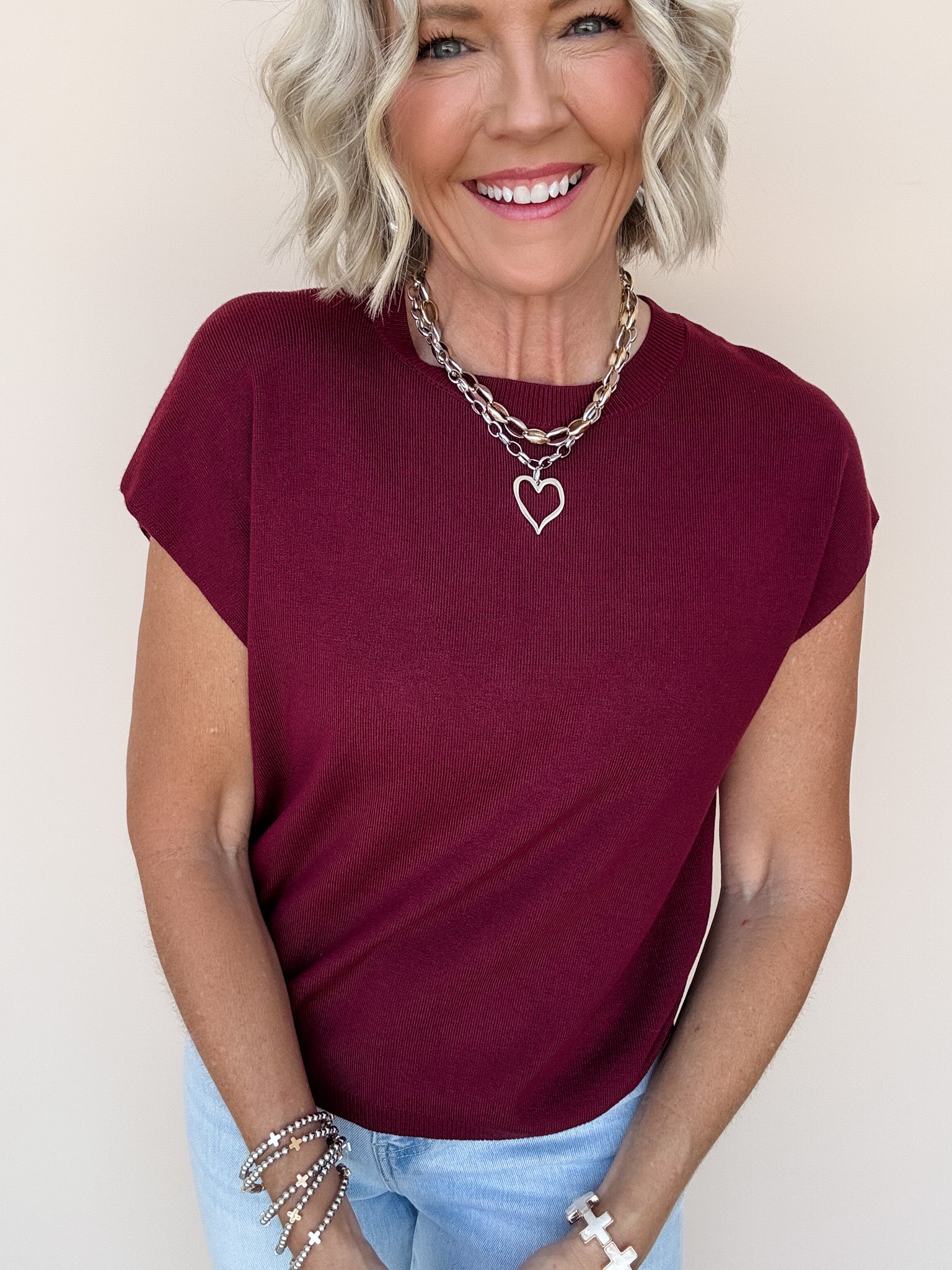 Elevated Elegance Top | Red Brown