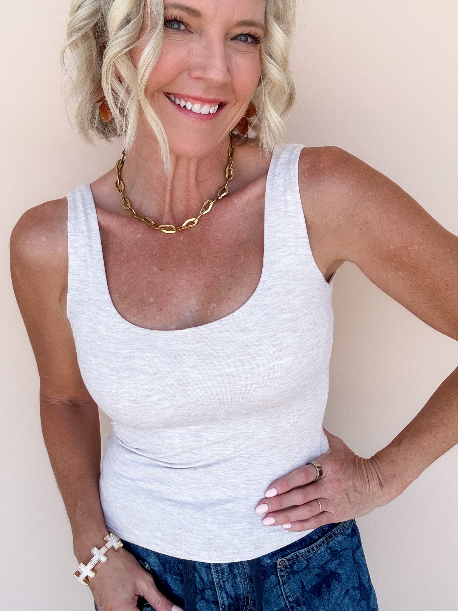 Layered Living Tank | Taupe