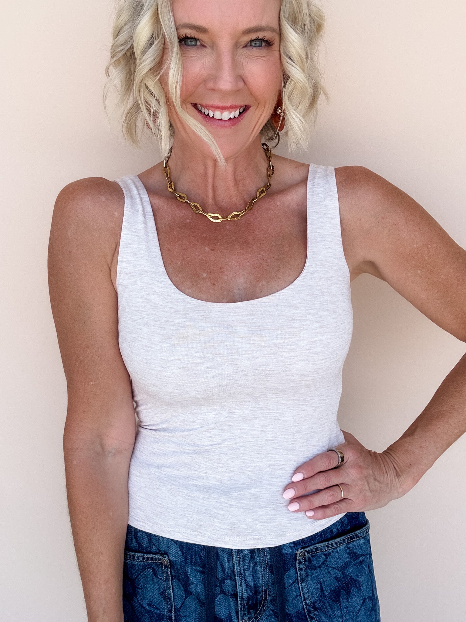Layered Living Tank | Taupe