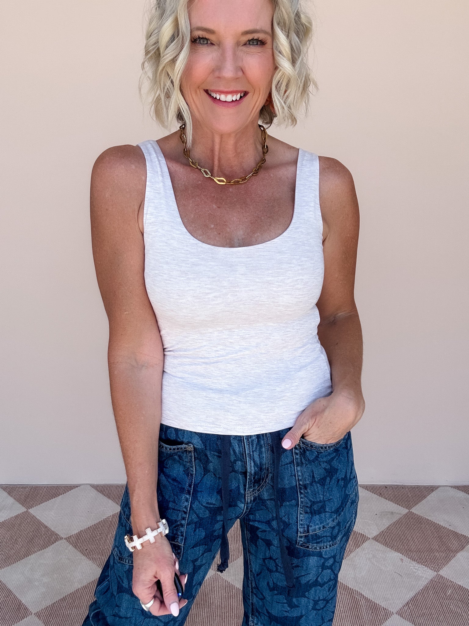 Layered Living Tank | Taupe