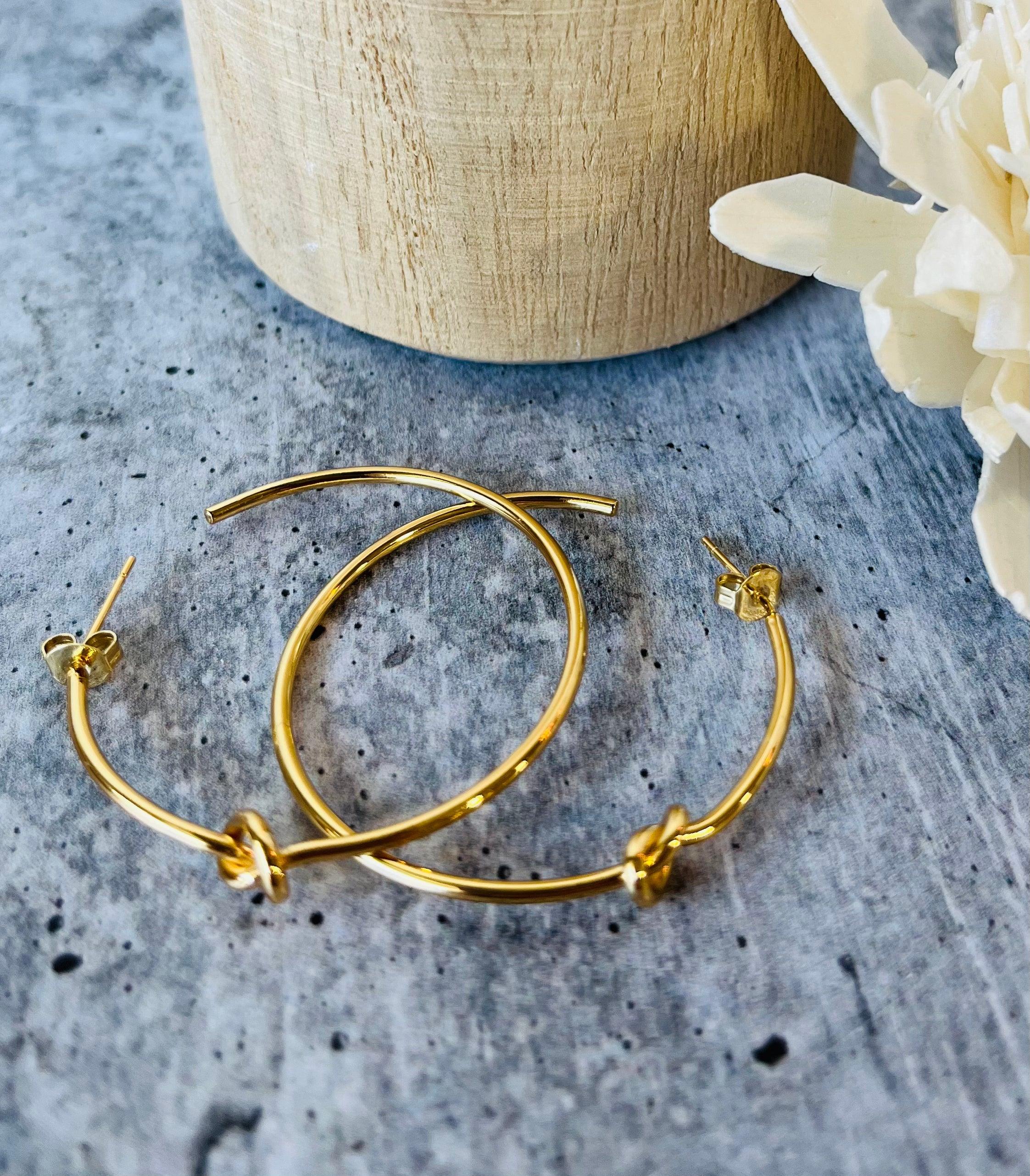 Knotted Earrings - Gold - Vintage Soul