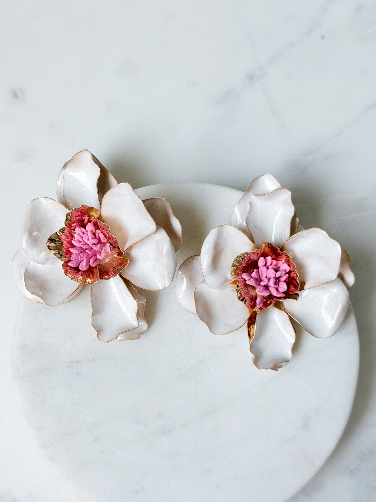 Blush Magnolia Earrings