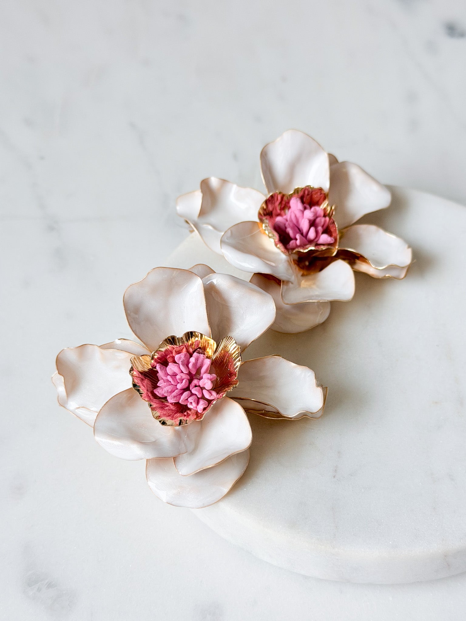 Blush Magnolia Earrings