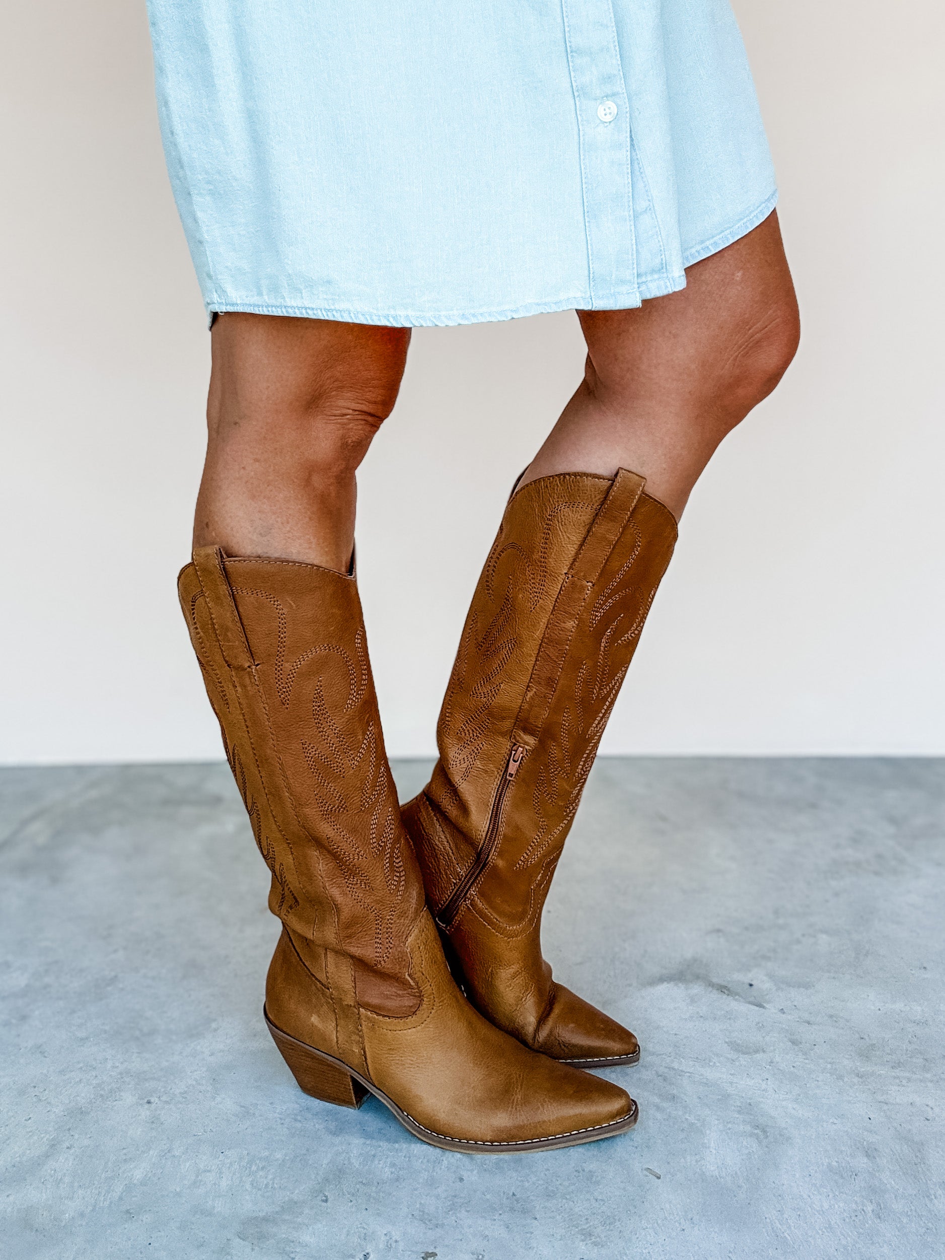 Agency Caramel Leather Boots