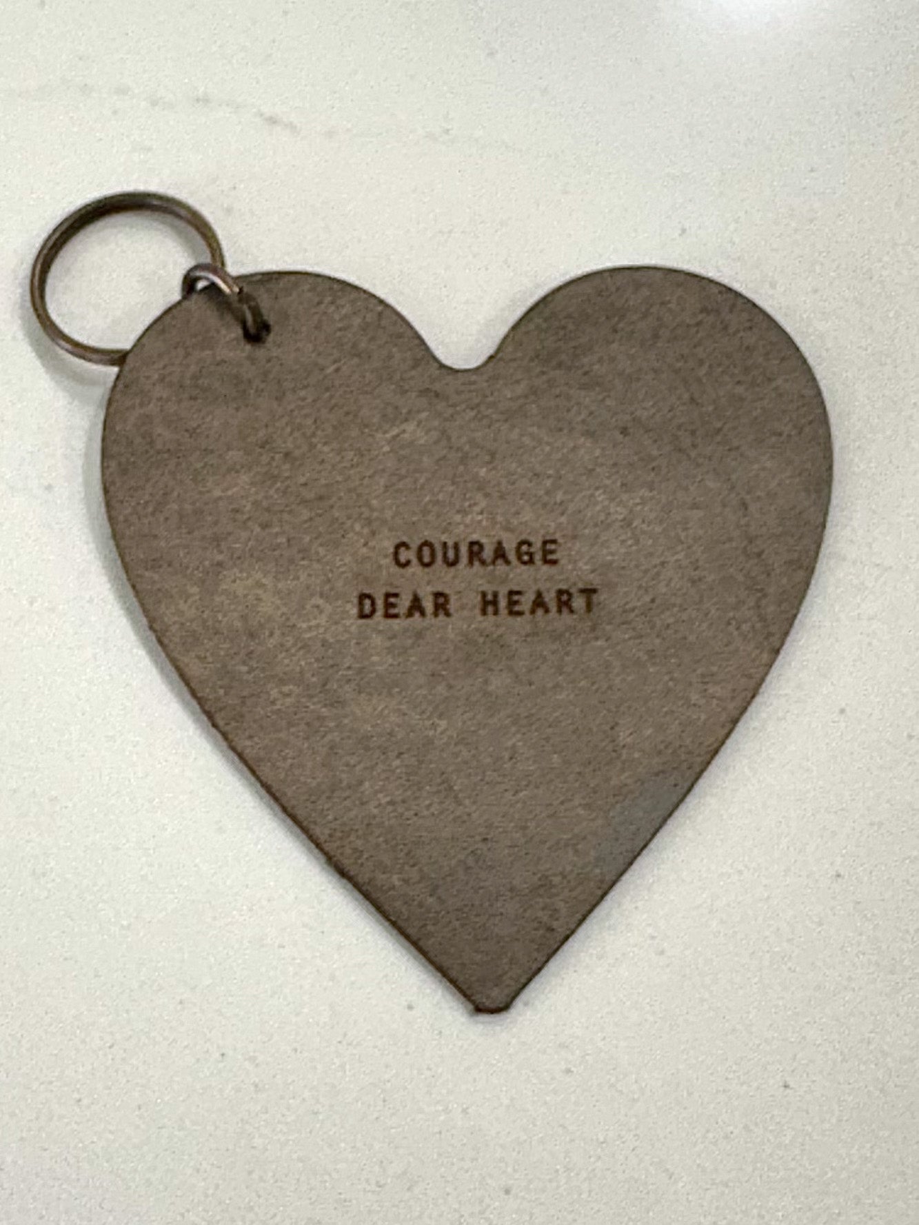 Leather Heart Keychain