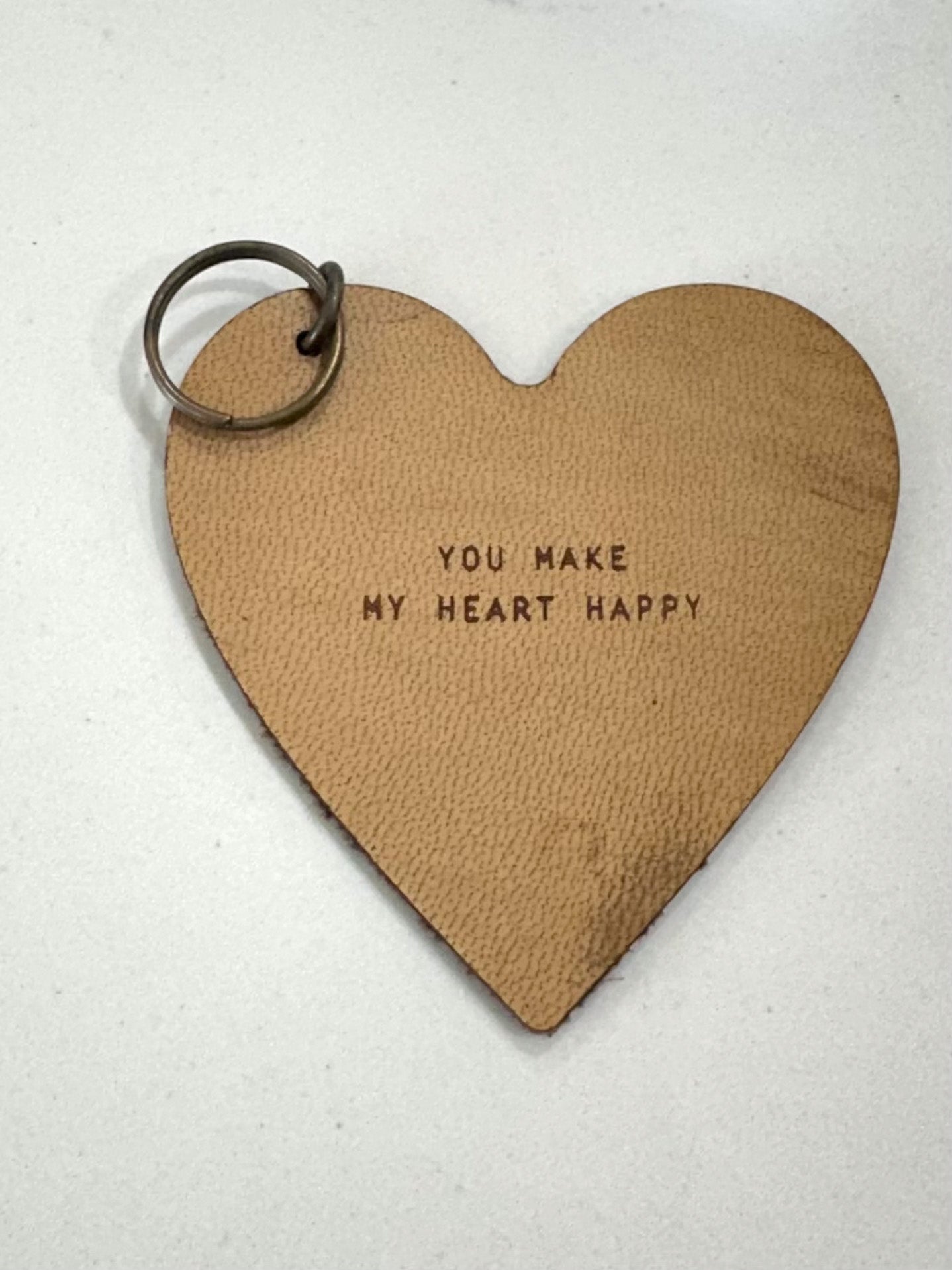 Leather Heart Keychain