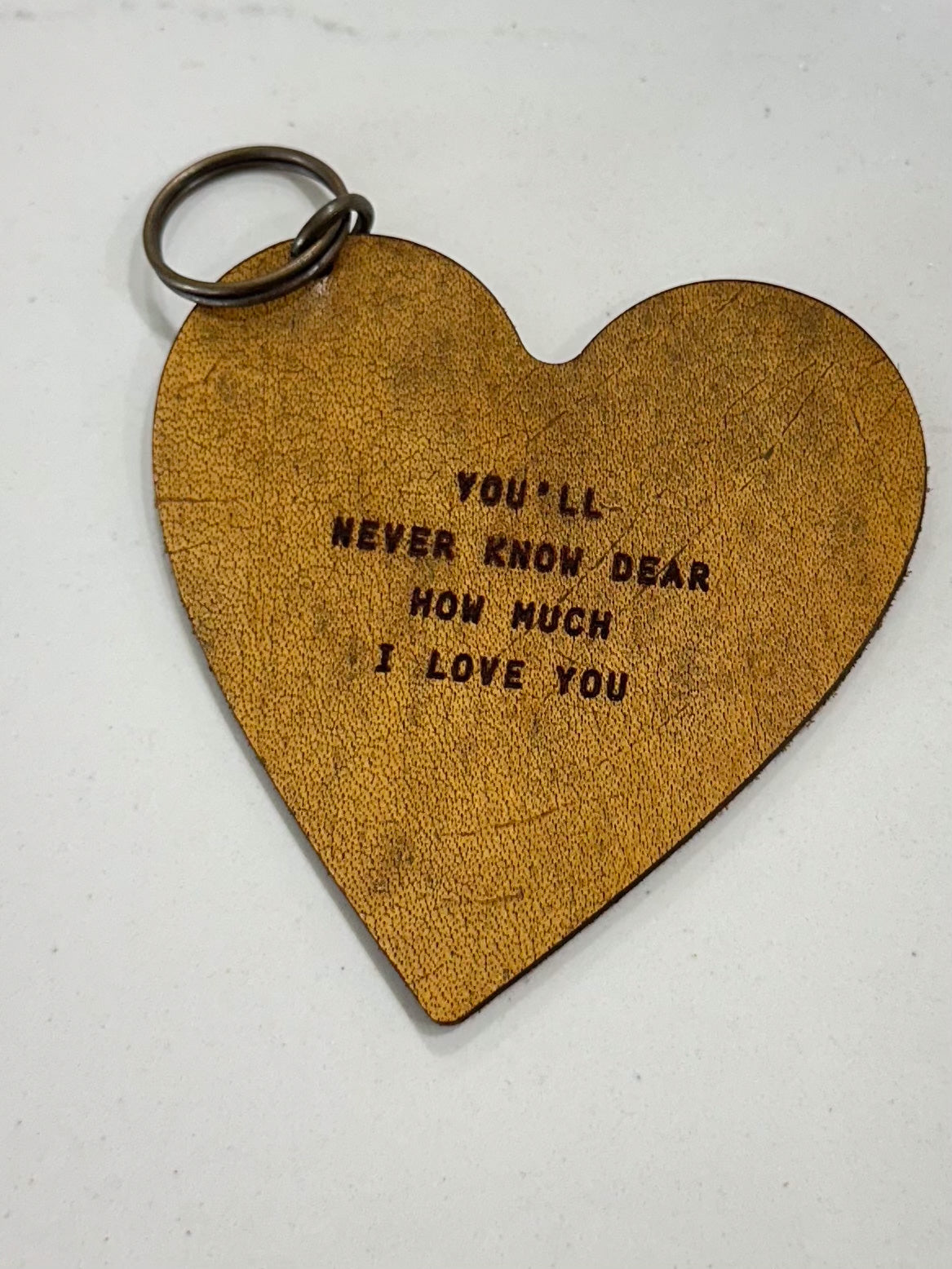 Leather Heart Keychain