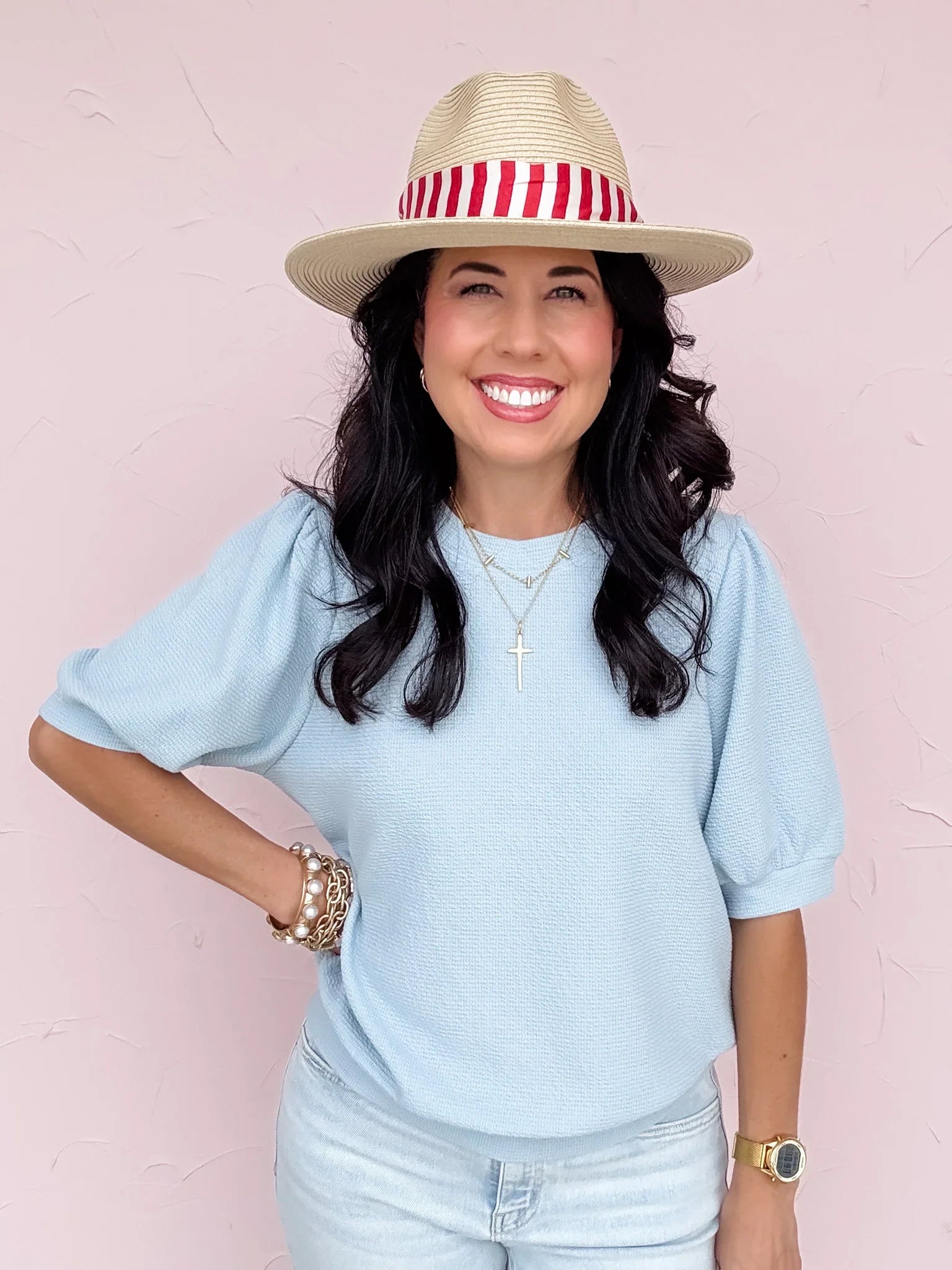 Calla Blue Knit Top- 30% OFF