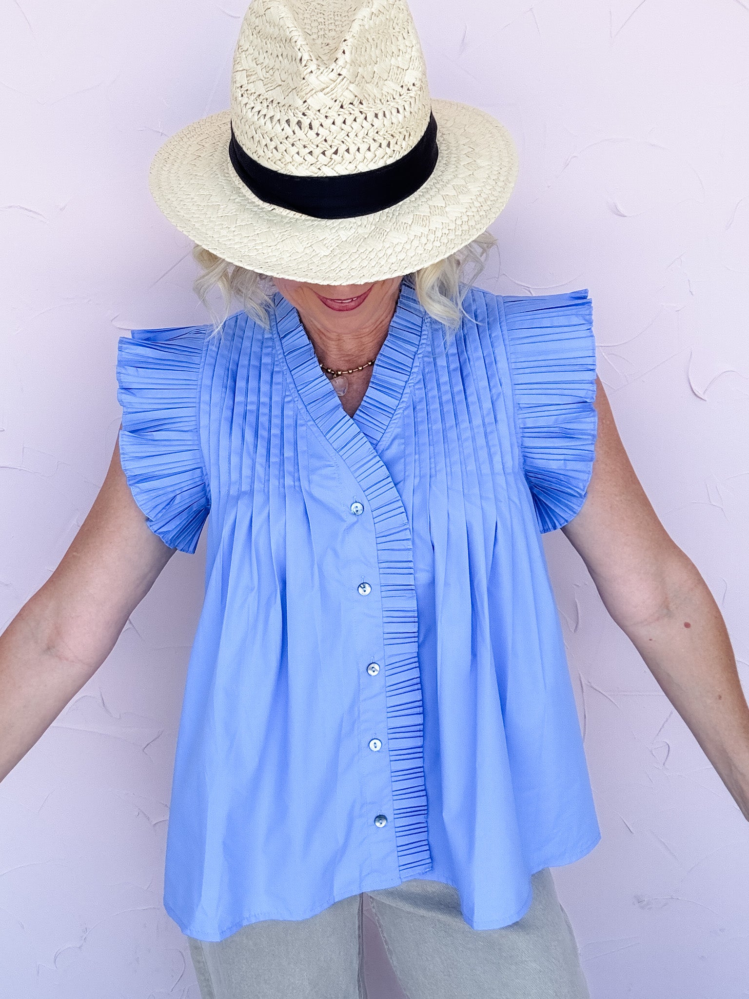 White Sands Flutter Top