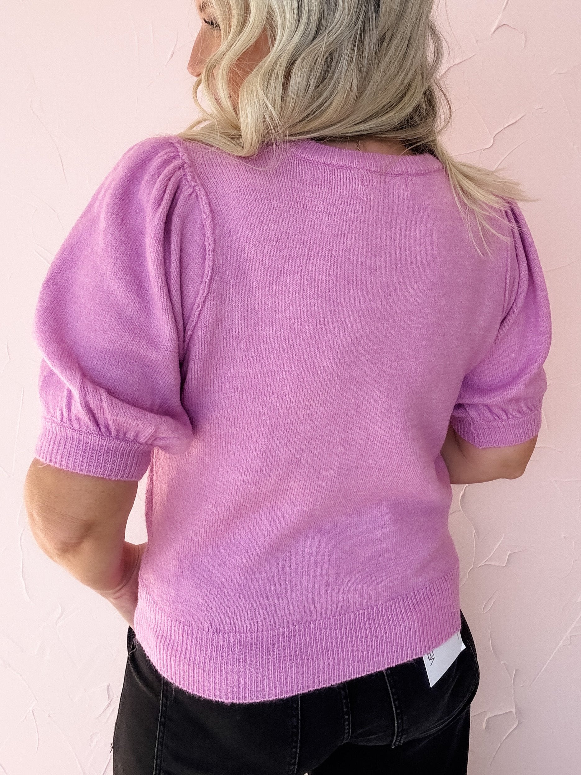 Lilac Bloom Sweater Top