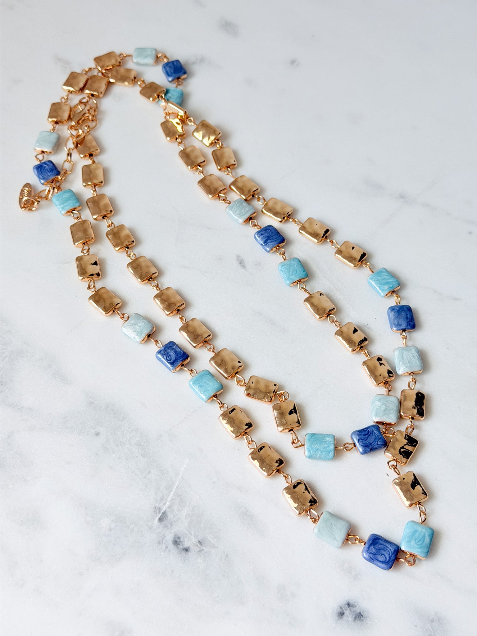 Ocean Mosaic Chain Necklace