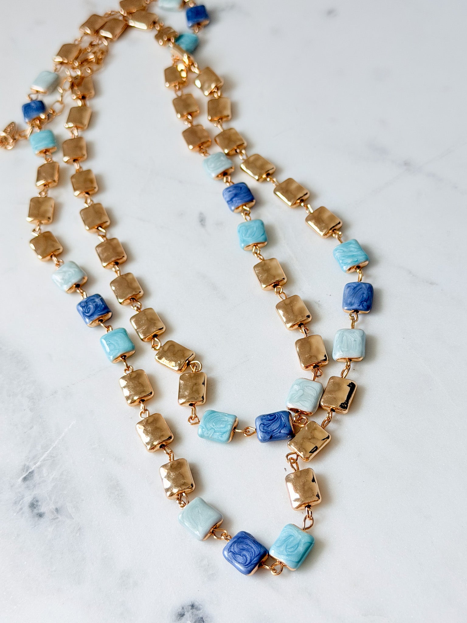 Ocean Mosaic Chain Necklace
